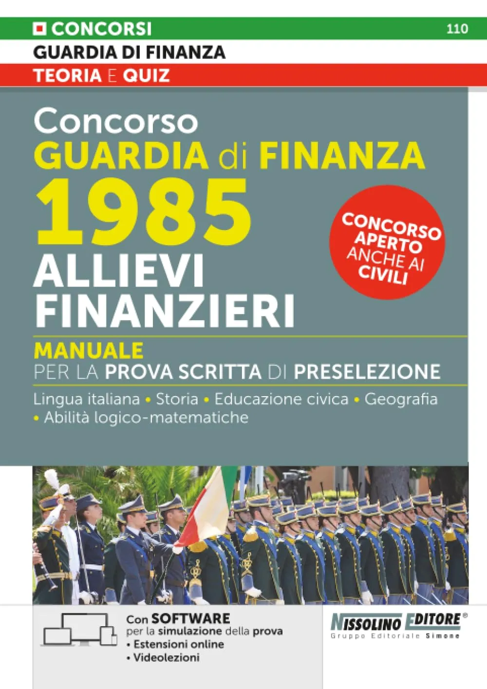 Concorso Guardia di Finanza 1985 Allievi Finanzieri - Manuale per la prova scritta di preselezione