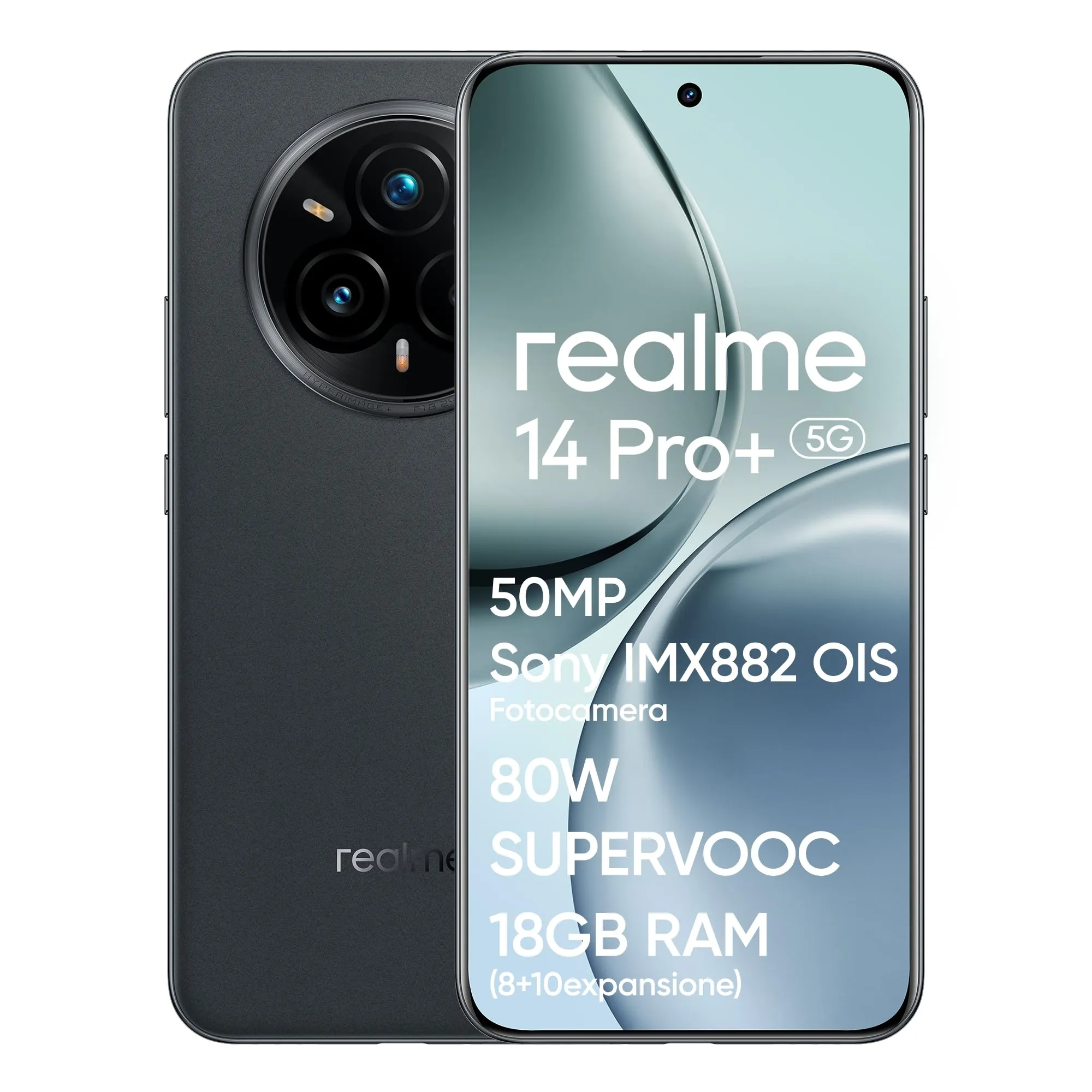 realme 14 Pro+ 5G Grey 8+256GB - Smartphone di ultima generazione