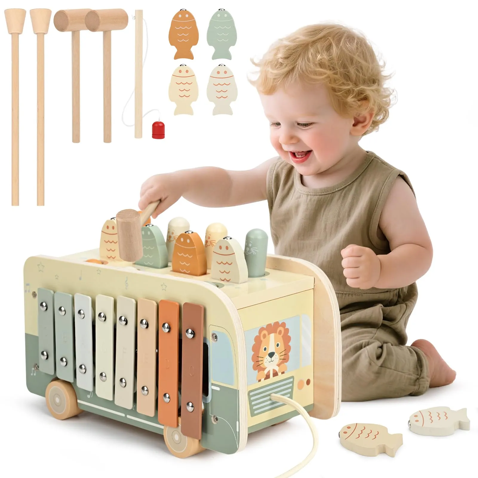 Vanplay Giochi Montessori 7 in 1 per Bambini 1-3 Anni