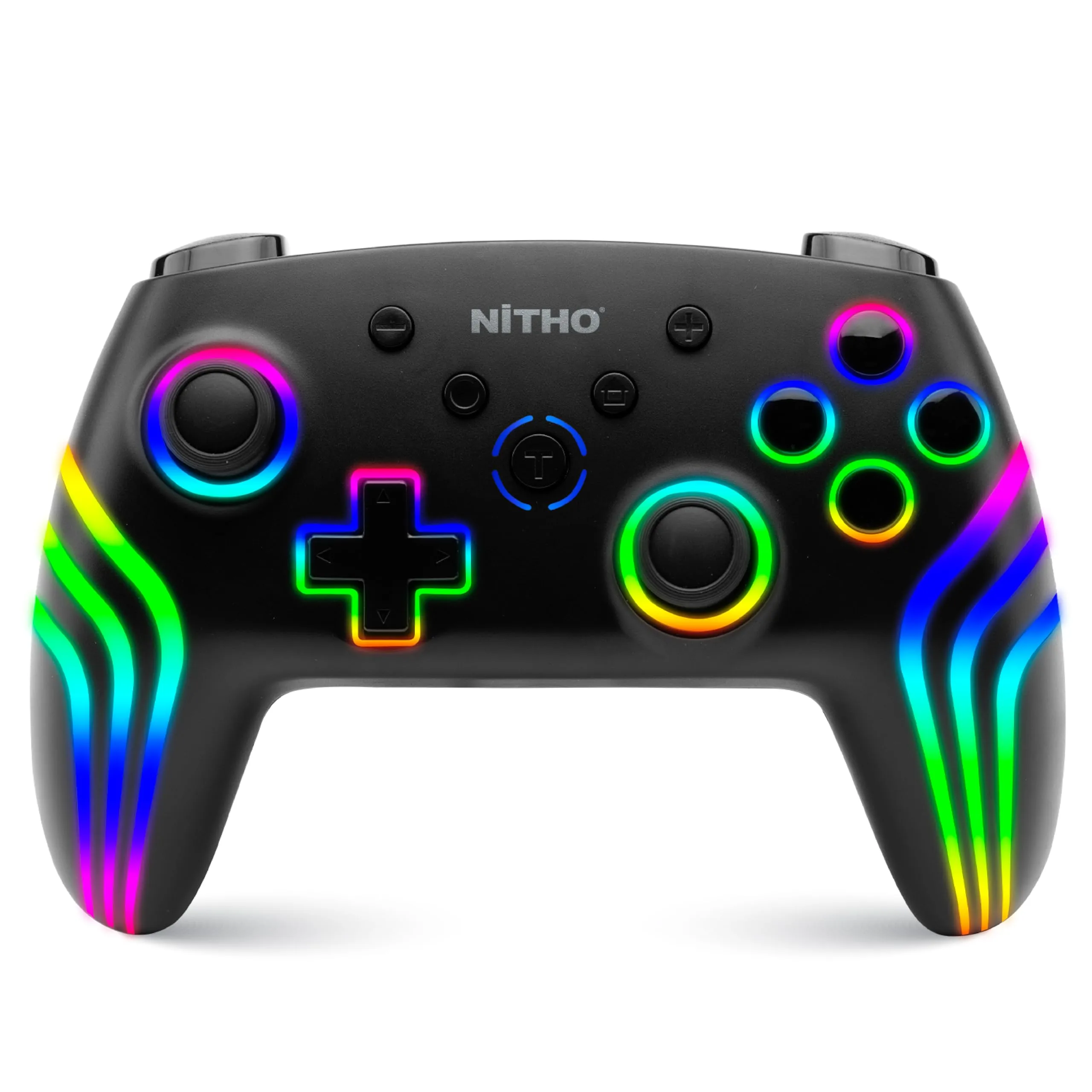 NITHO NEXUS Wireless Controller - Gamepad Multi-Piattaforma con Effetti Luce RGB