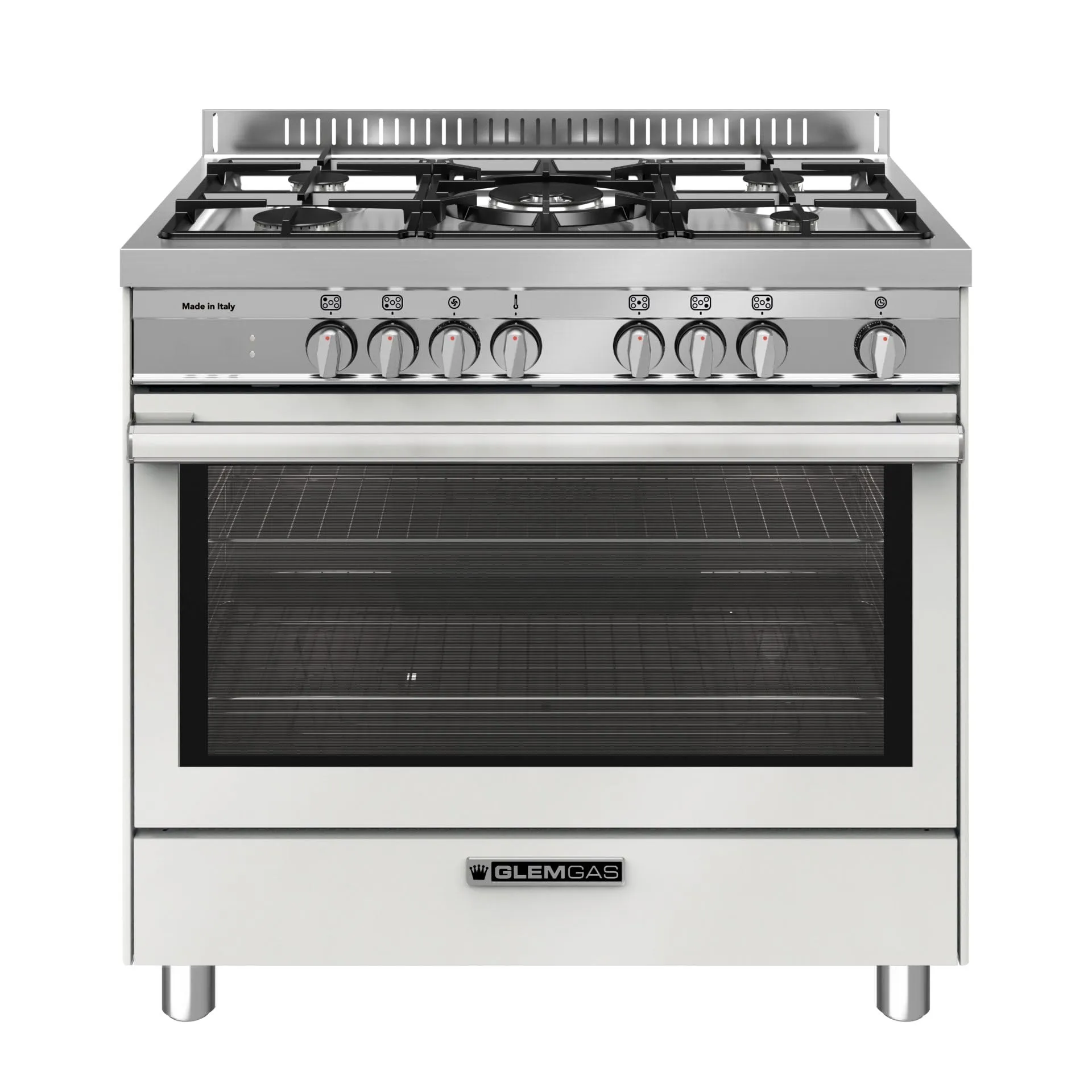 Cucina a gas 5 fuochi con forno elettrico 90x60 cm bianco - ST965MWH
