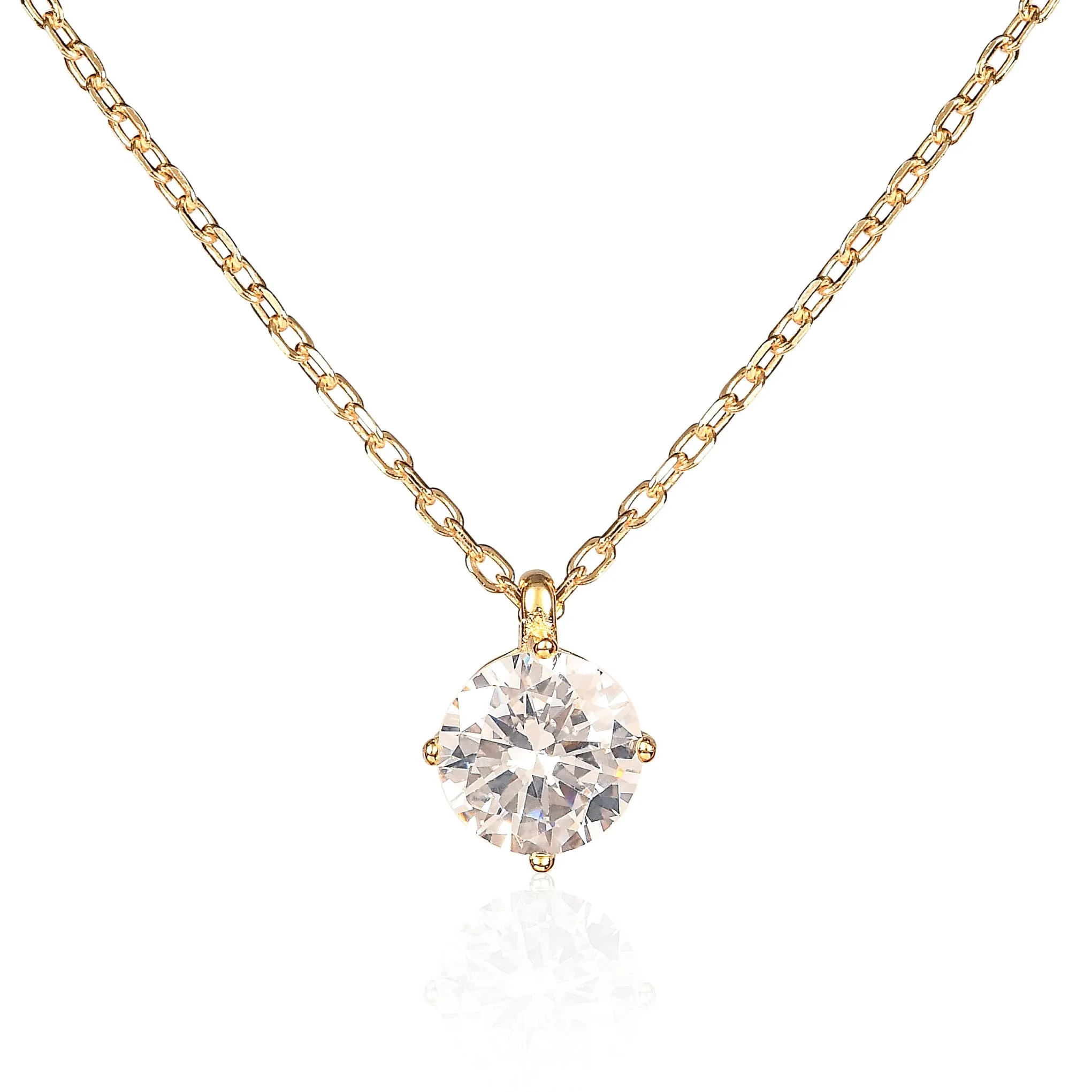 Namana Collana Punto Luce Oro Donna Argento 925 Zirconia