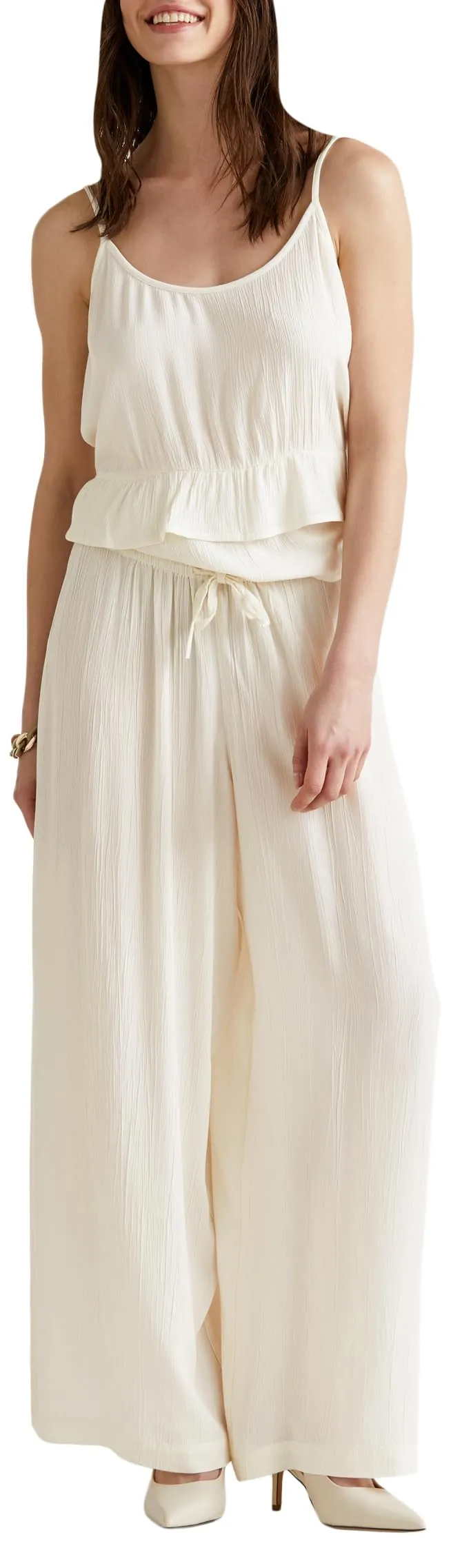 United Colors of Benetton Pantalone in Viscosa con Coulisse