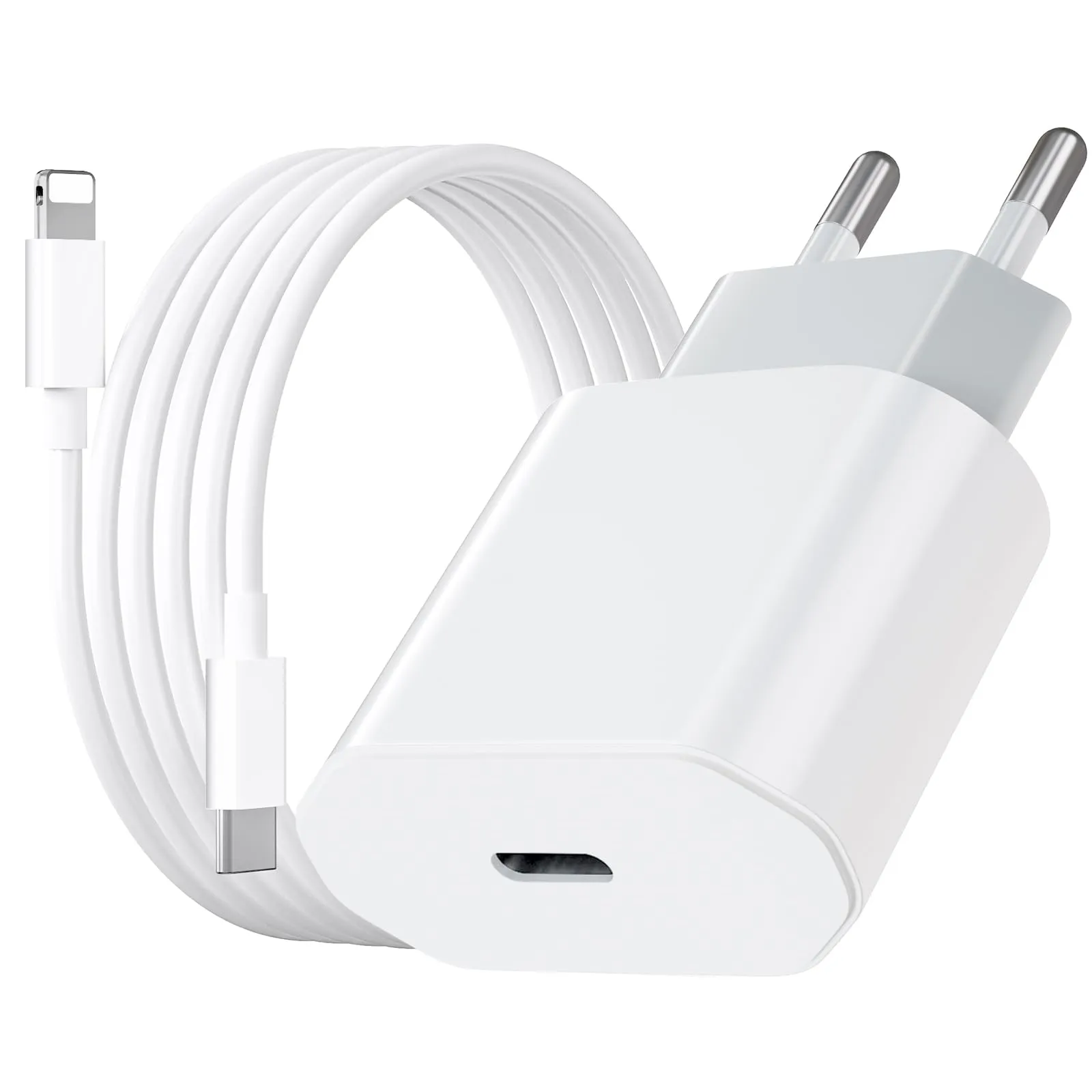 Caricatore iPhone 20W USB-C con Cavo Lightning 2M