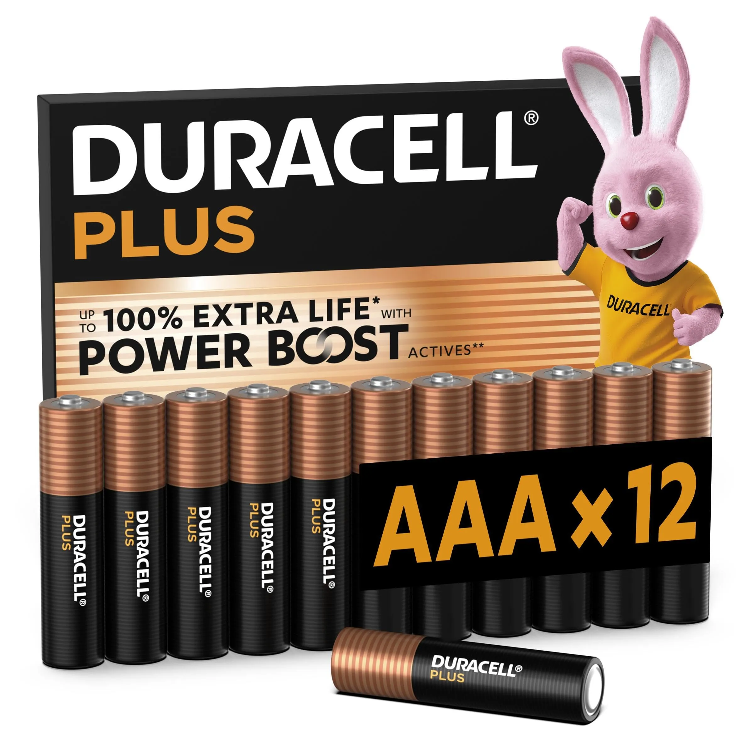 Duracell Plus AAA - Confezione da 12 Batterie Alcaline