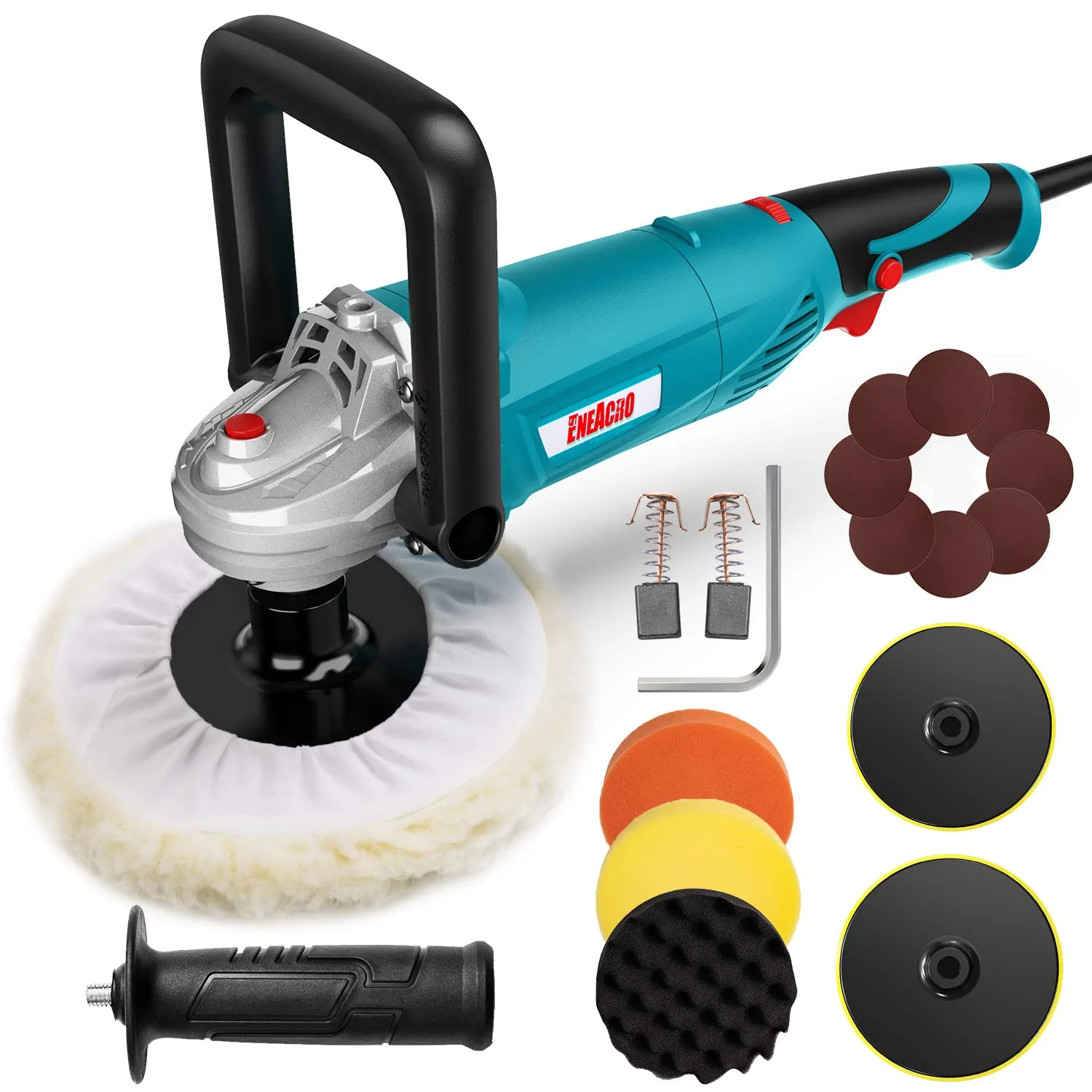Lucidatrice Auto ENEACRO 1200W con Velocità Variabili e Accessori