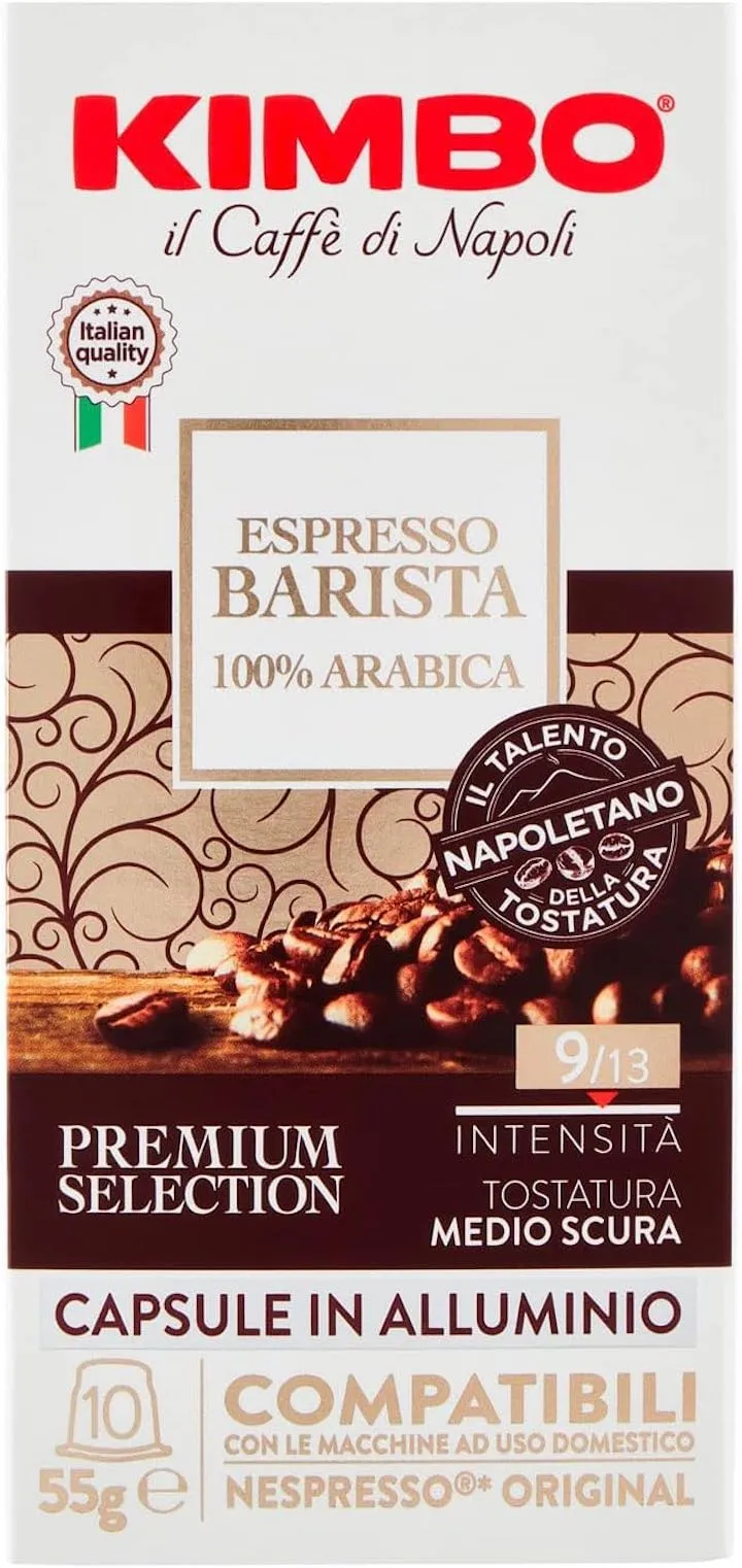 Kimbo Espresso Barista 100% Arabica - 100 Capsule Alluminio Compatibili Nespresso* Original