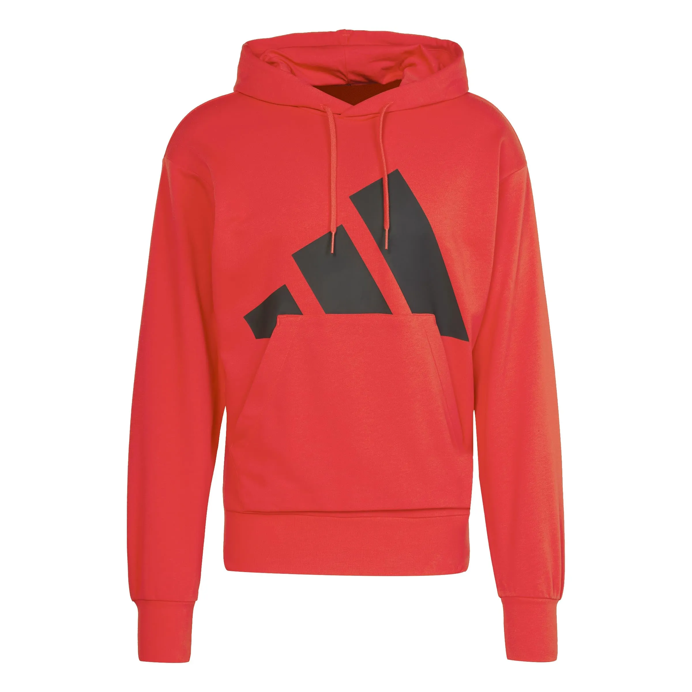 Adidas Essentials Big Logo French Terry Hoodie Rosso Rubino/Nero
