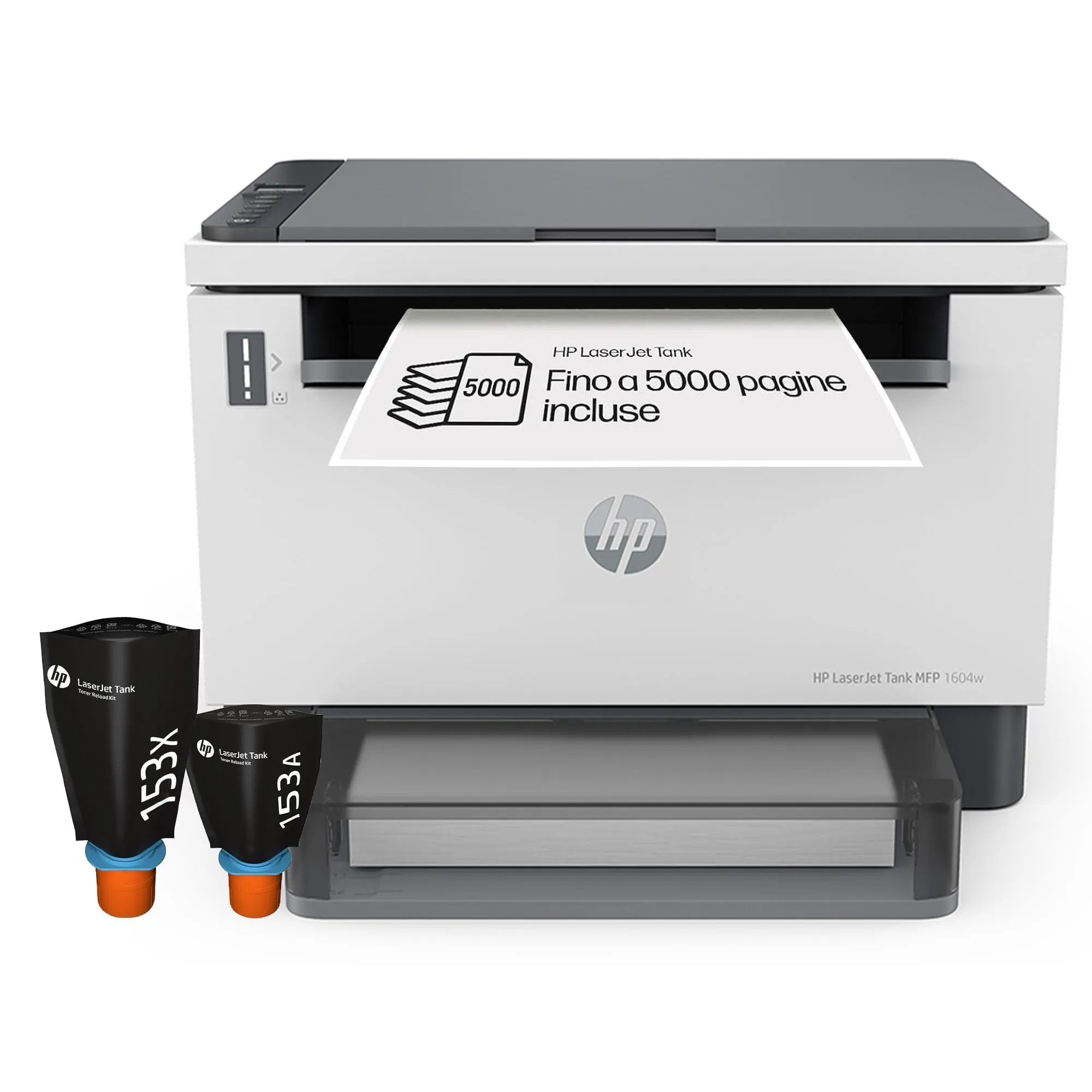 HP LaserJet Tank 1604w: Stampante Multifunzione Monocromatica con Ricarica Rapida