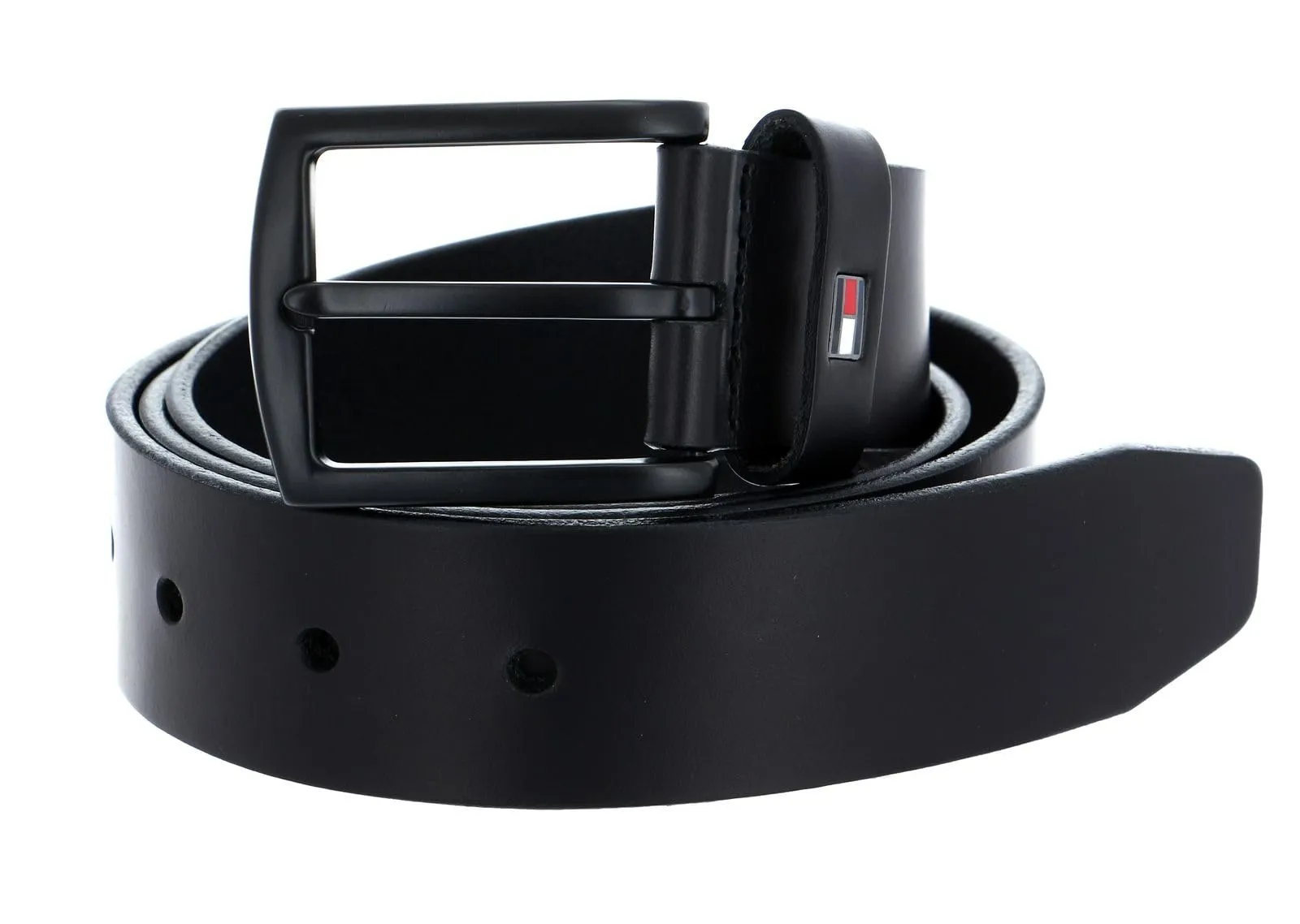Tommy Hilfiger Denton Matte 3.5 Cintura in Pelle Uomo - Nero