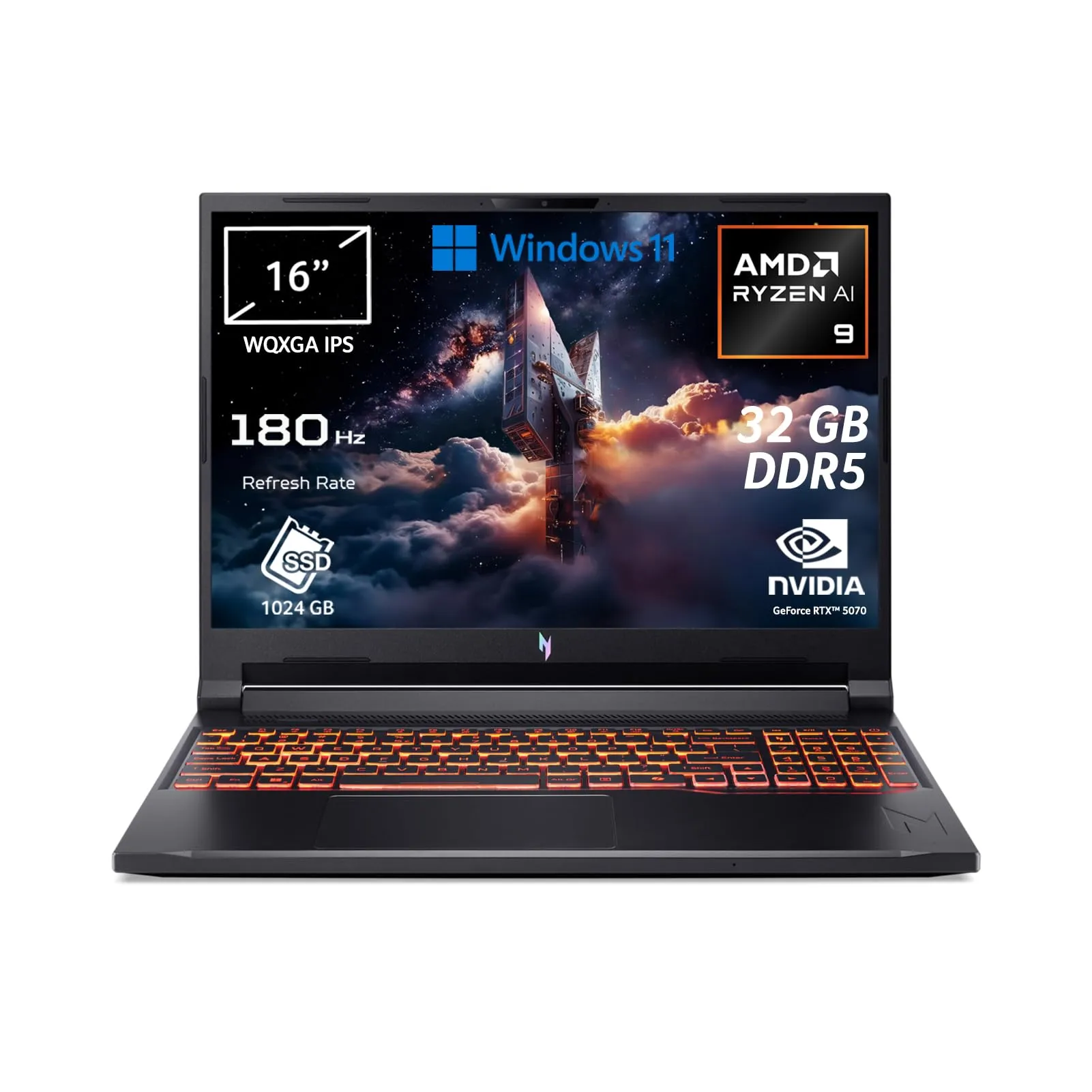 Acer Nitro V 16 AI PC - Notebook Gaming Avanzato con RTX 5070 e Ryzen AI 9