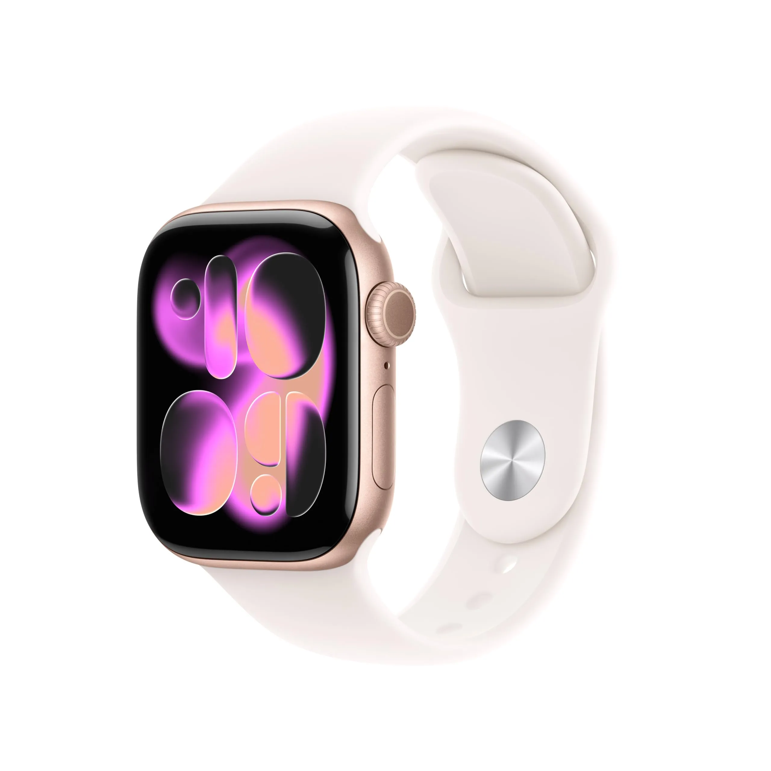 Apple Watch Series 11 GPS, 42mm, Oro Rosa con Cinturino Rosa Fard