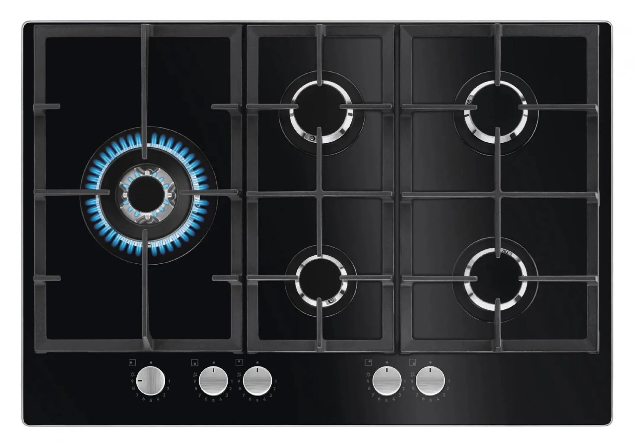 AEG HKB75820NB Piano Cottura a Gas 74 cm - Nero