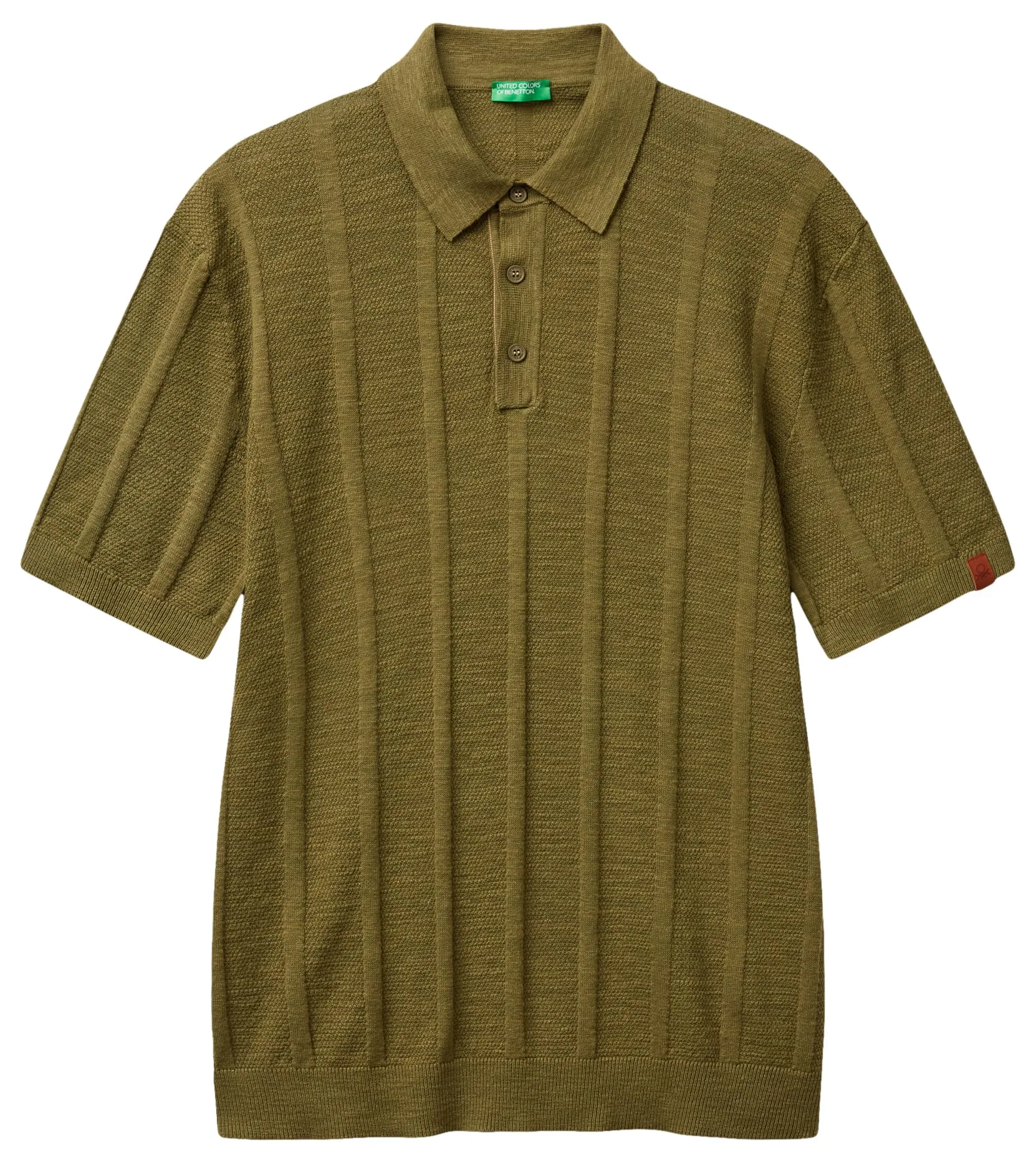 United Colors of Benetton Maglia Polo M/M Uomo in Cotone e Lino