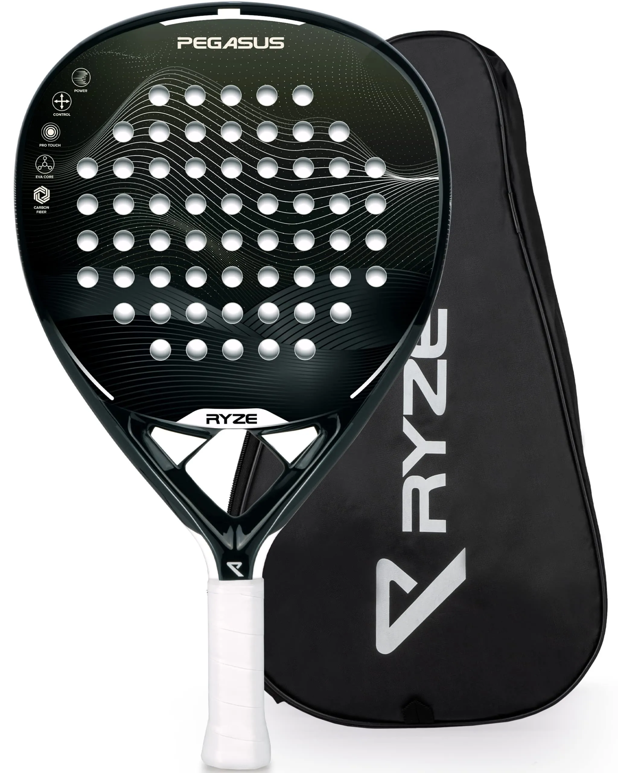 RYZE Racchetta da Padel in Fibra di Carbonio - Potenza e Controllo