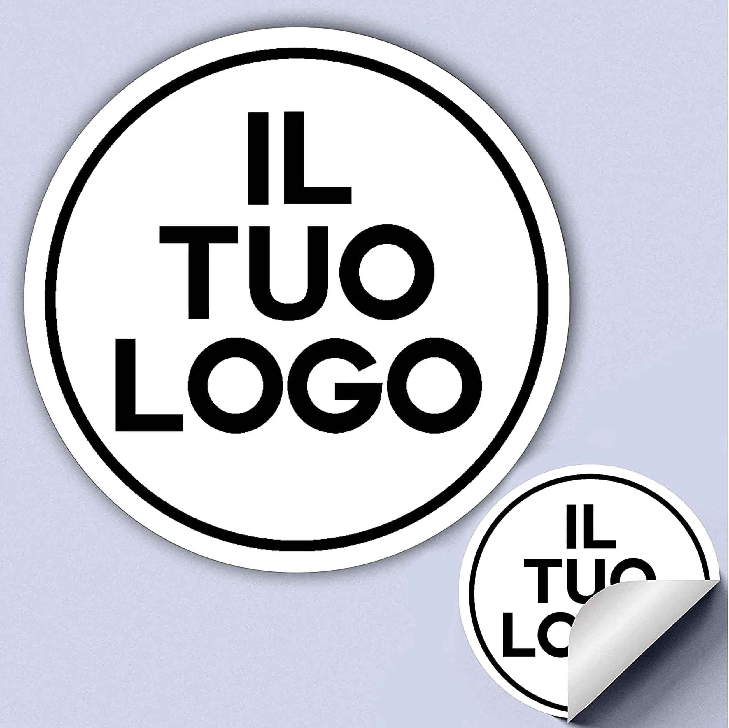 100 Adesivi Personalizzati - Etichette Adesive per Negozi, Uffici e Aziende