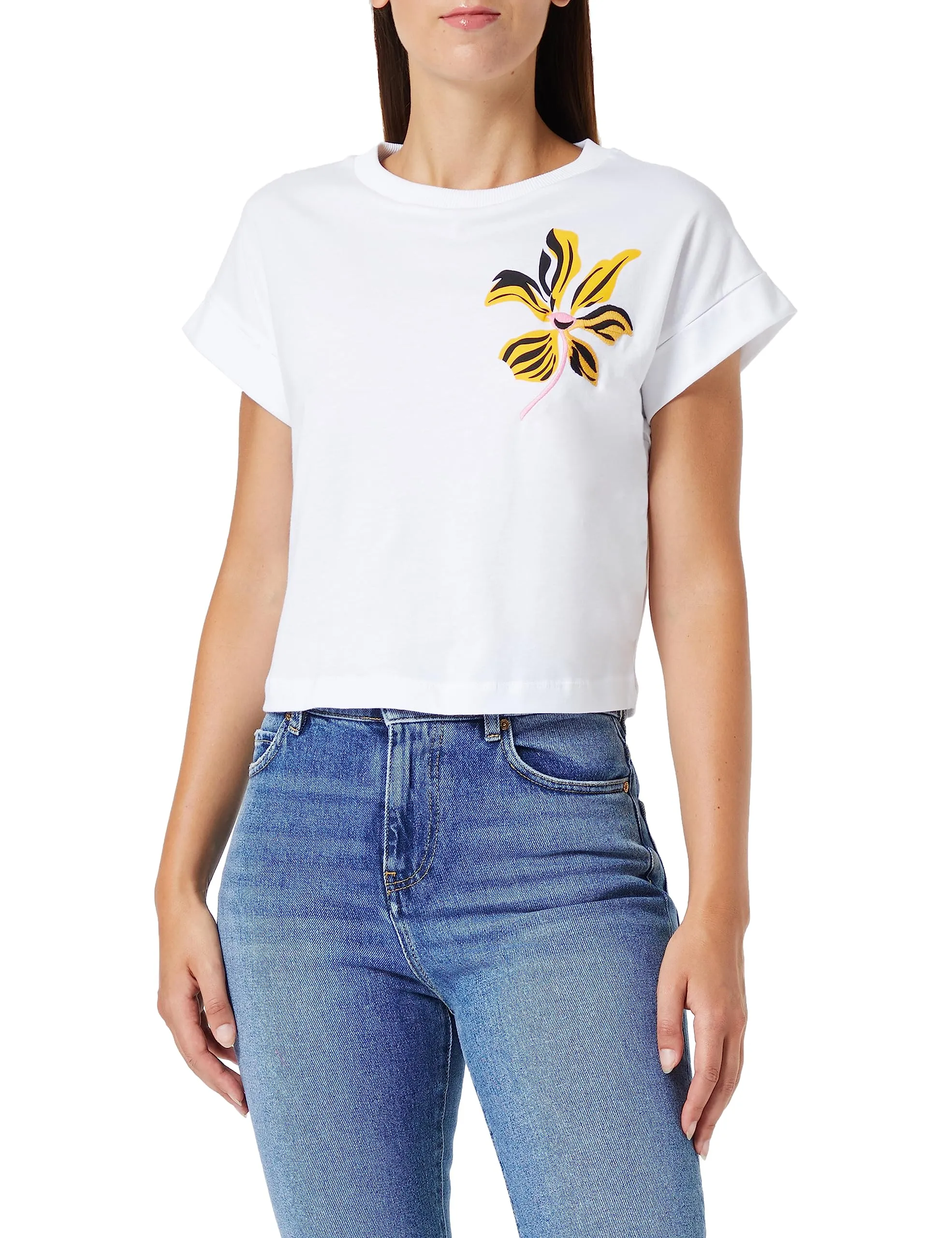 United Colors Of Benetton T-shirt 3eerd105z, Donna, Bianco 901, L