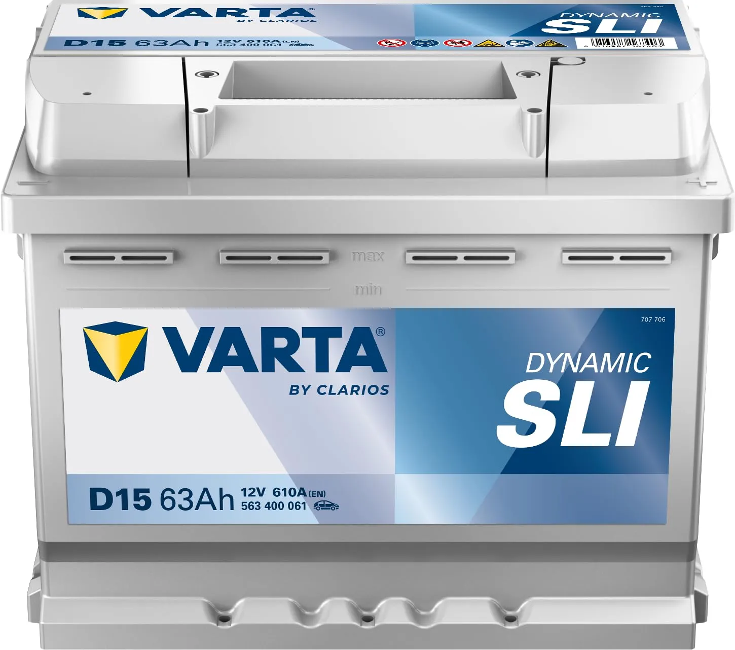 Varta Silver Dynamic D15 Batteria Auto 12V 63Ah 610A