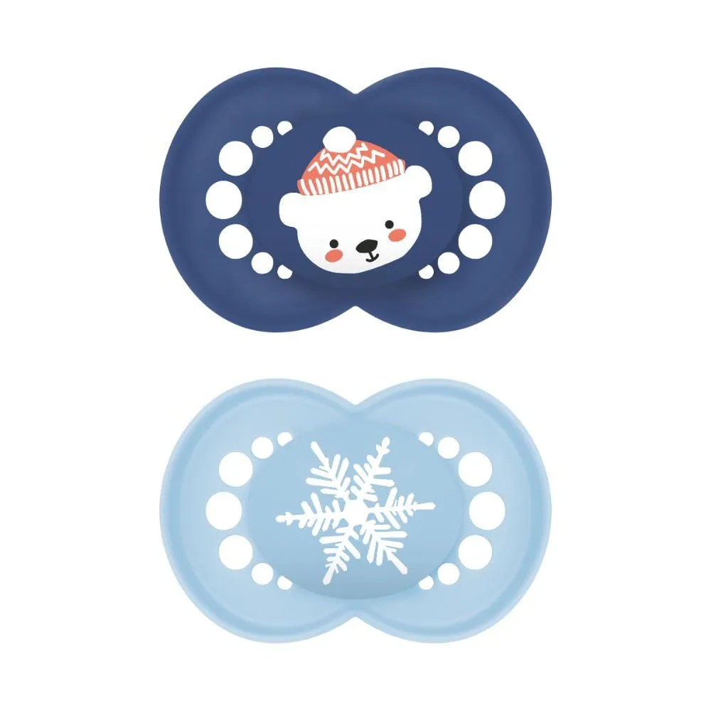 MAM Original Winter Limited Edition Succhietto 16+ Mesi (Set da 2) Azzurro