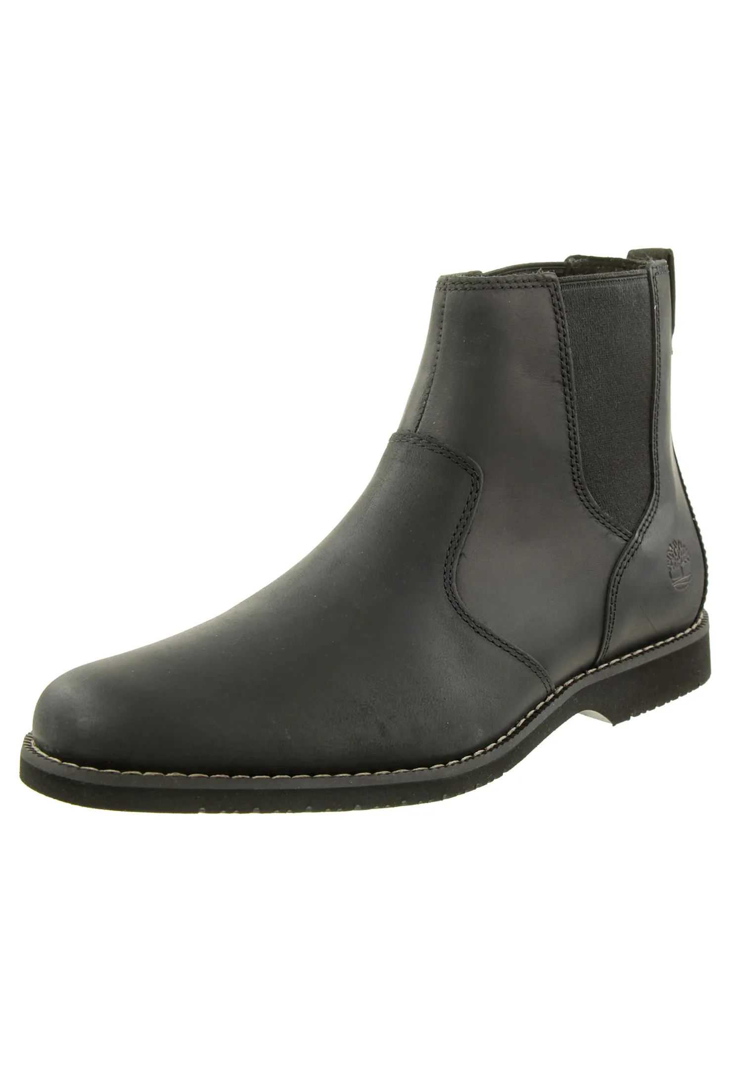 Timberland Woodhull Stivali Chelsea Uomo in Pelle Nera