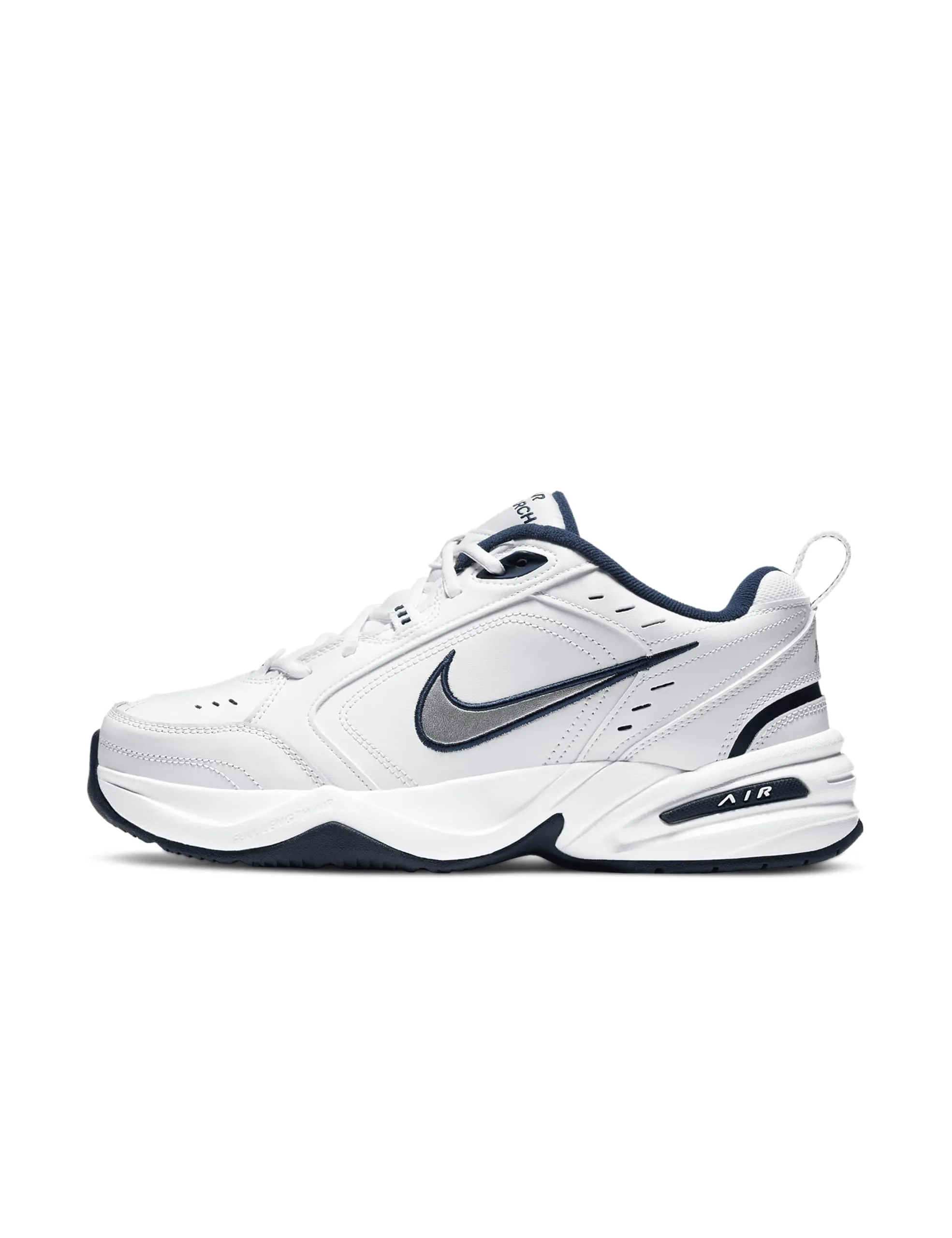 Nike Air Monarch IV, Scarpe da Ginnastica Uomo, Bianco White Metallic Silver Midnight Navy 102