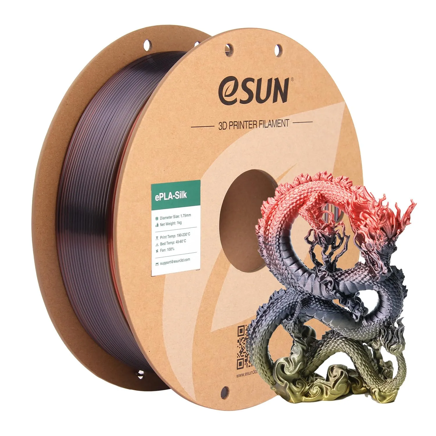 eSUN PLA Magico di Seta Bicolore Rosso Blu 1.75mm