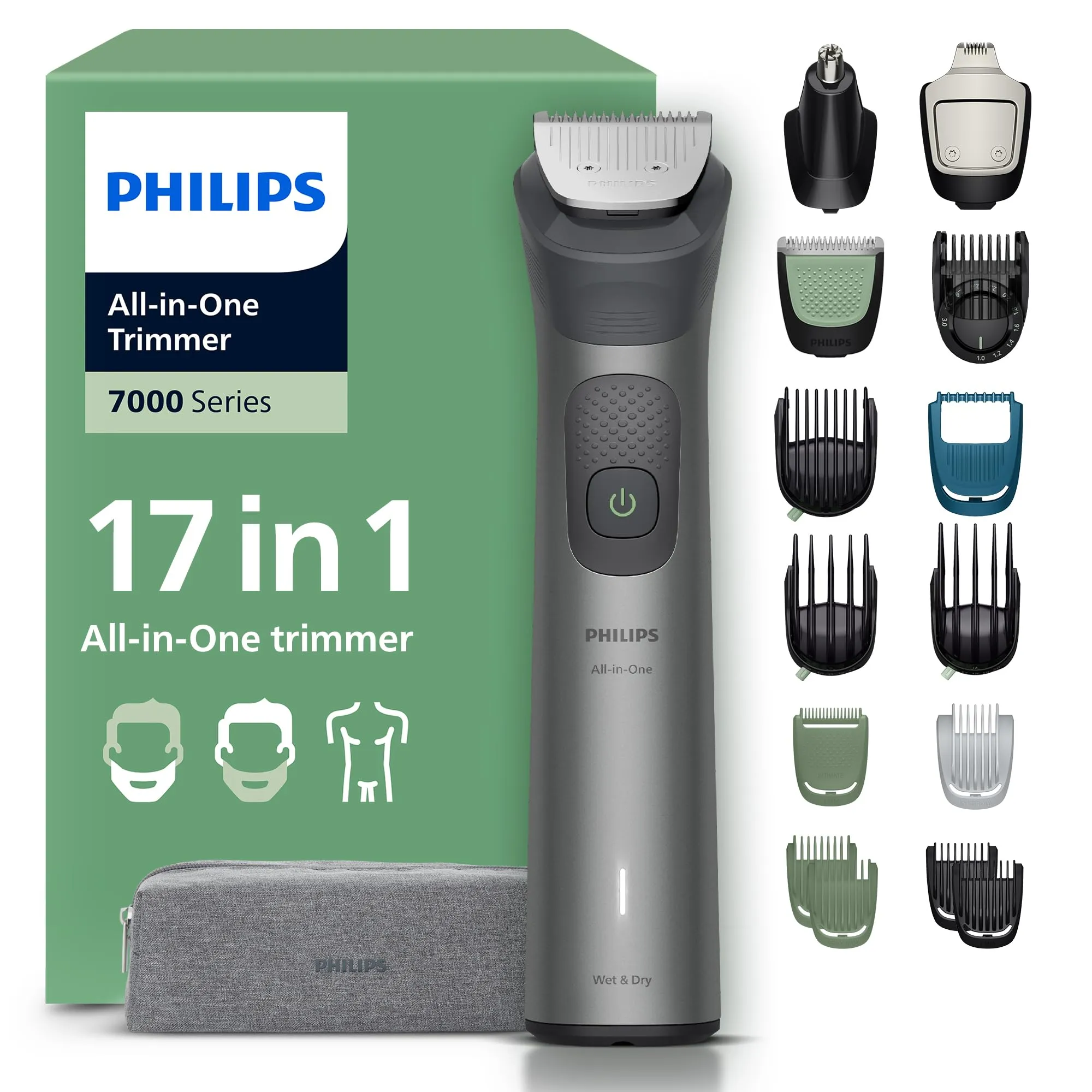 Philips Multigroom Serie 7000 MG7961/15 - Rifinitore Multifunzione 17 in 1