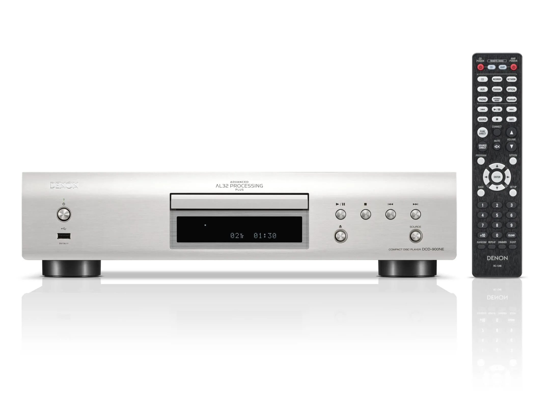 Denon DCD-900NE Lettore CD Silver Premium con USB e AL32 Processing Plus