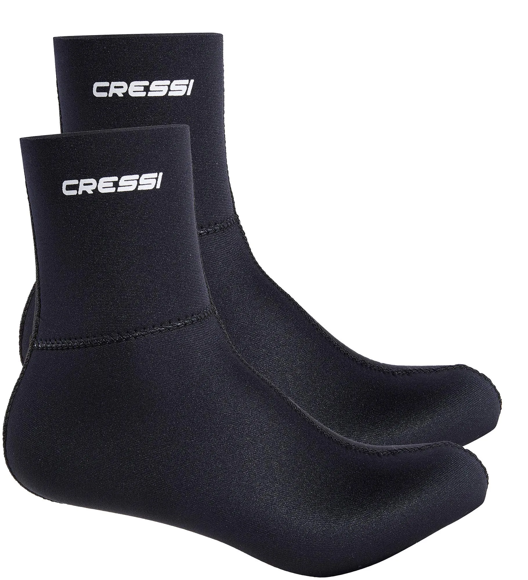 Cressi Black Neoprene Socks Resilient - Calzari per Immersione in Neoprene Ultra Stretch Nero da 5 mm