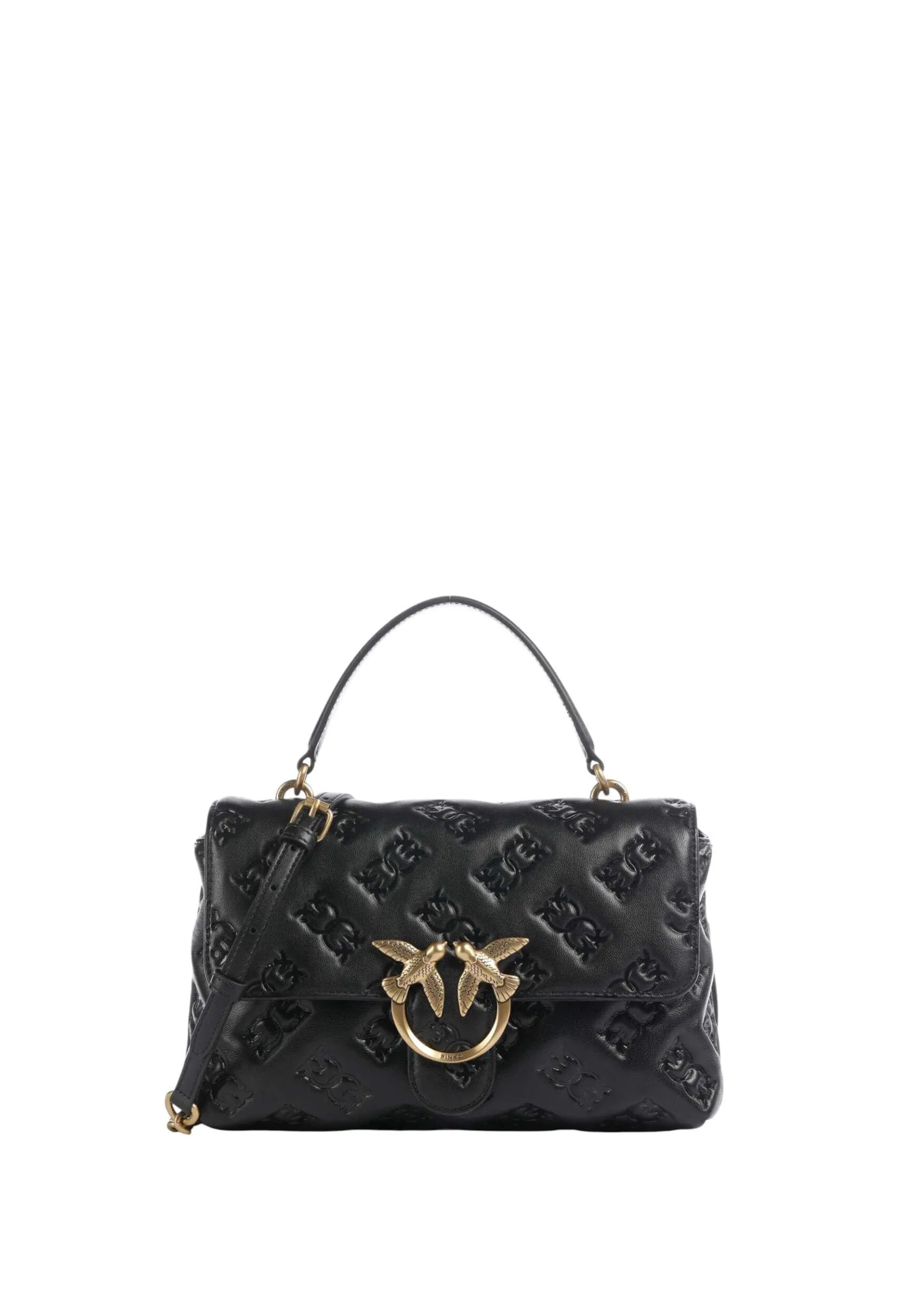 Pinko Tracolla Love Bag Puff Nero/Antique Gold