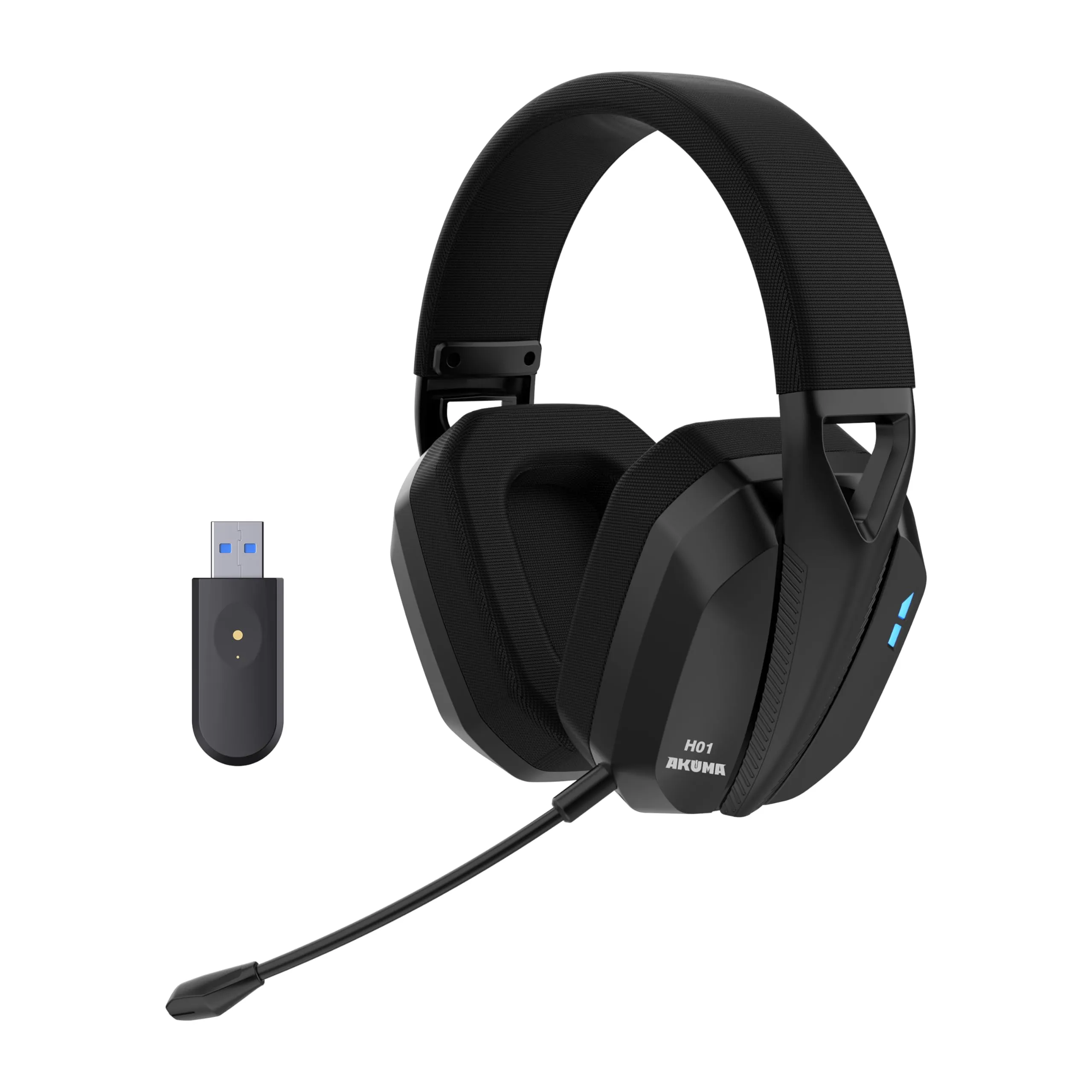 Akuma Seinen H01 Cuffie Gaming Wireless Nere