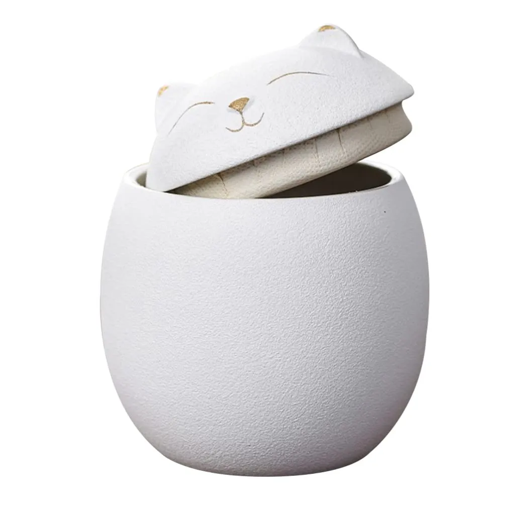 EFARMA Barattolo di Tè in Ceramica a Forma di Gatto
