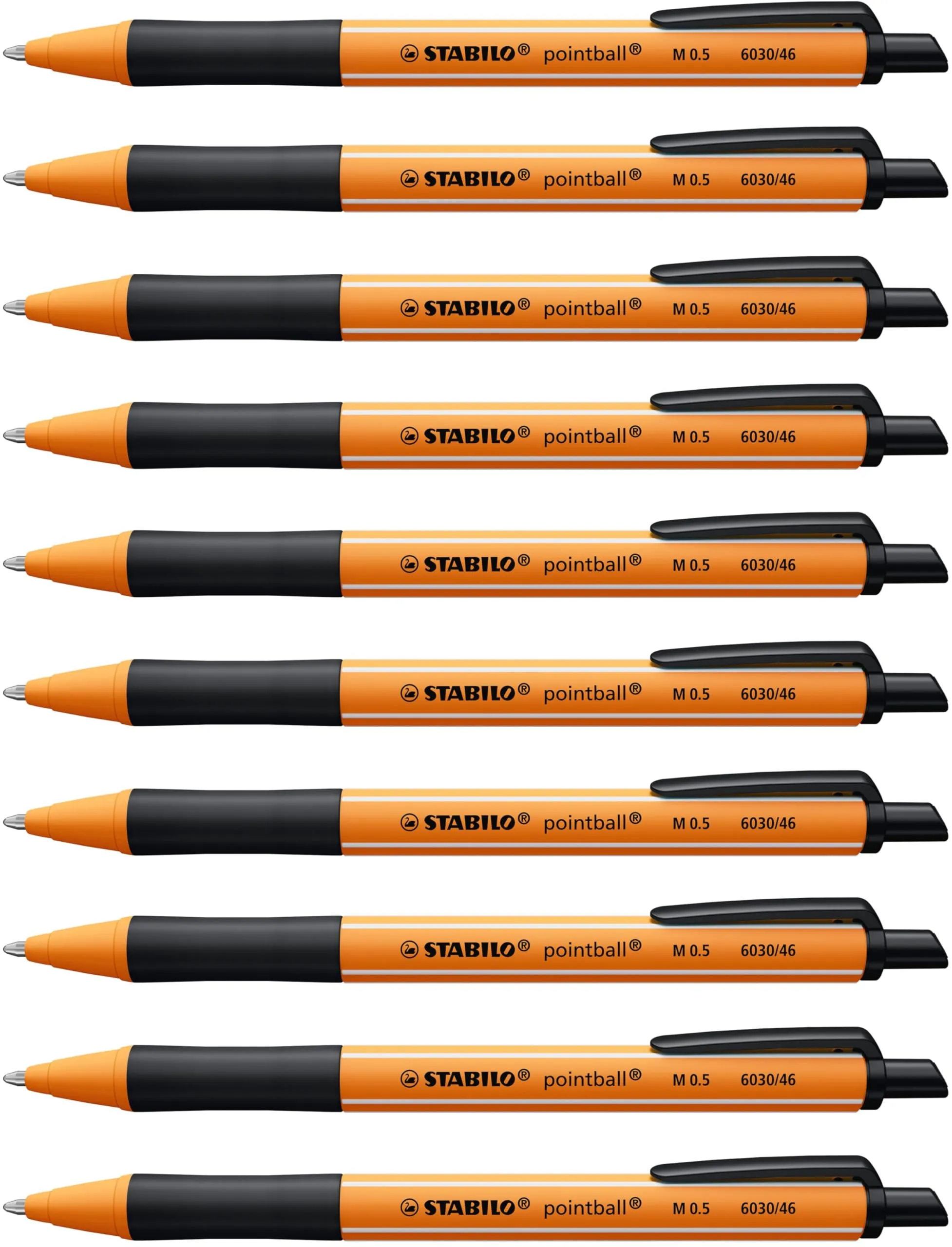 STABILO pointball - Penna a Sfera Ecosostenibile - Nera - Confezione da 10