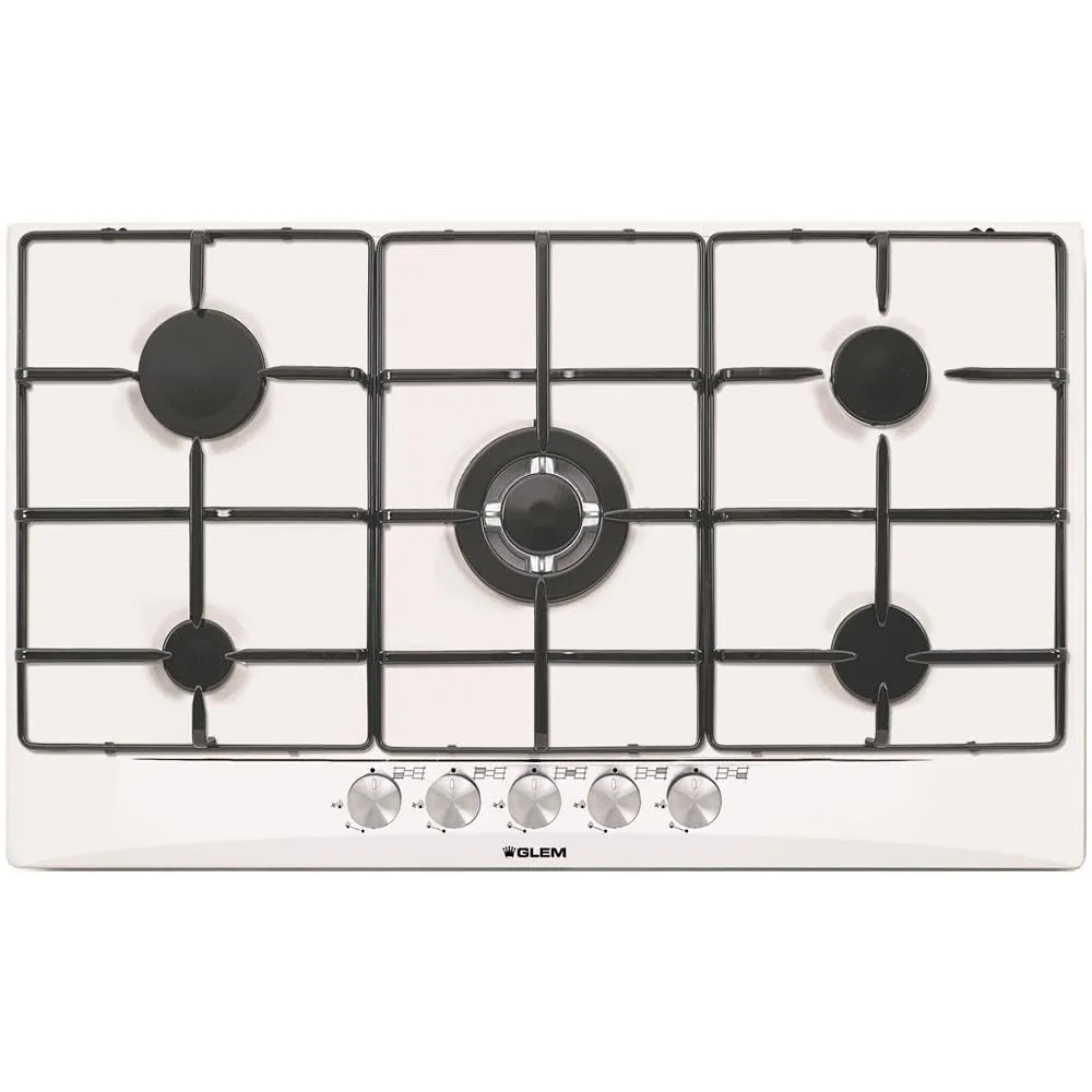 Piano cottura Glem Gas GT955 Bianco