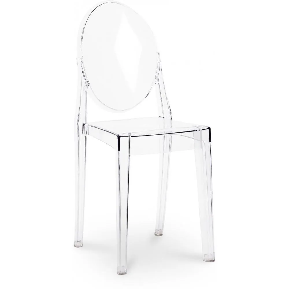 Iconik Interior Ghost Style - Sedia trasparente Victoria Queen Rosso Trasparente