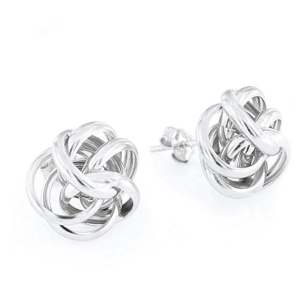 Linea Italia Gioielli - Orecchini a Nodo dell'Amore in Argento 925 mm15 - Made In Italy