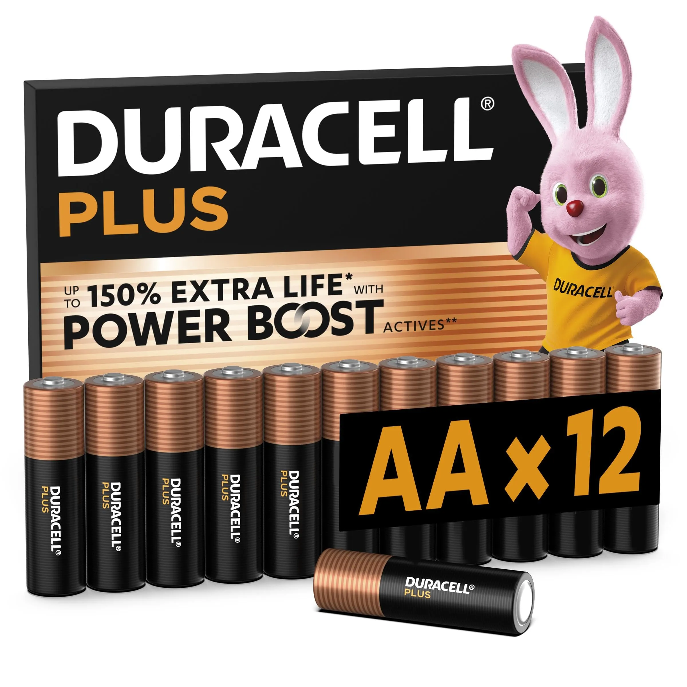 Duracell Plus AA - Confezione da 12 Batterie Alcaline