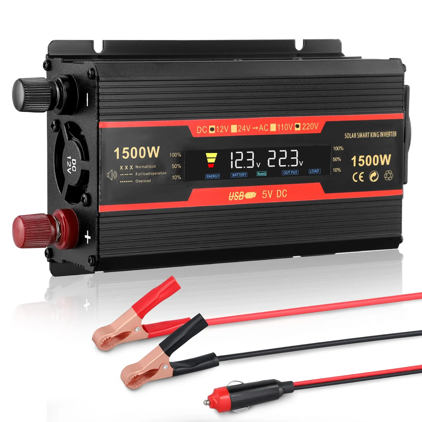 Convertitore di Tensione 1500W per Auto e Camper