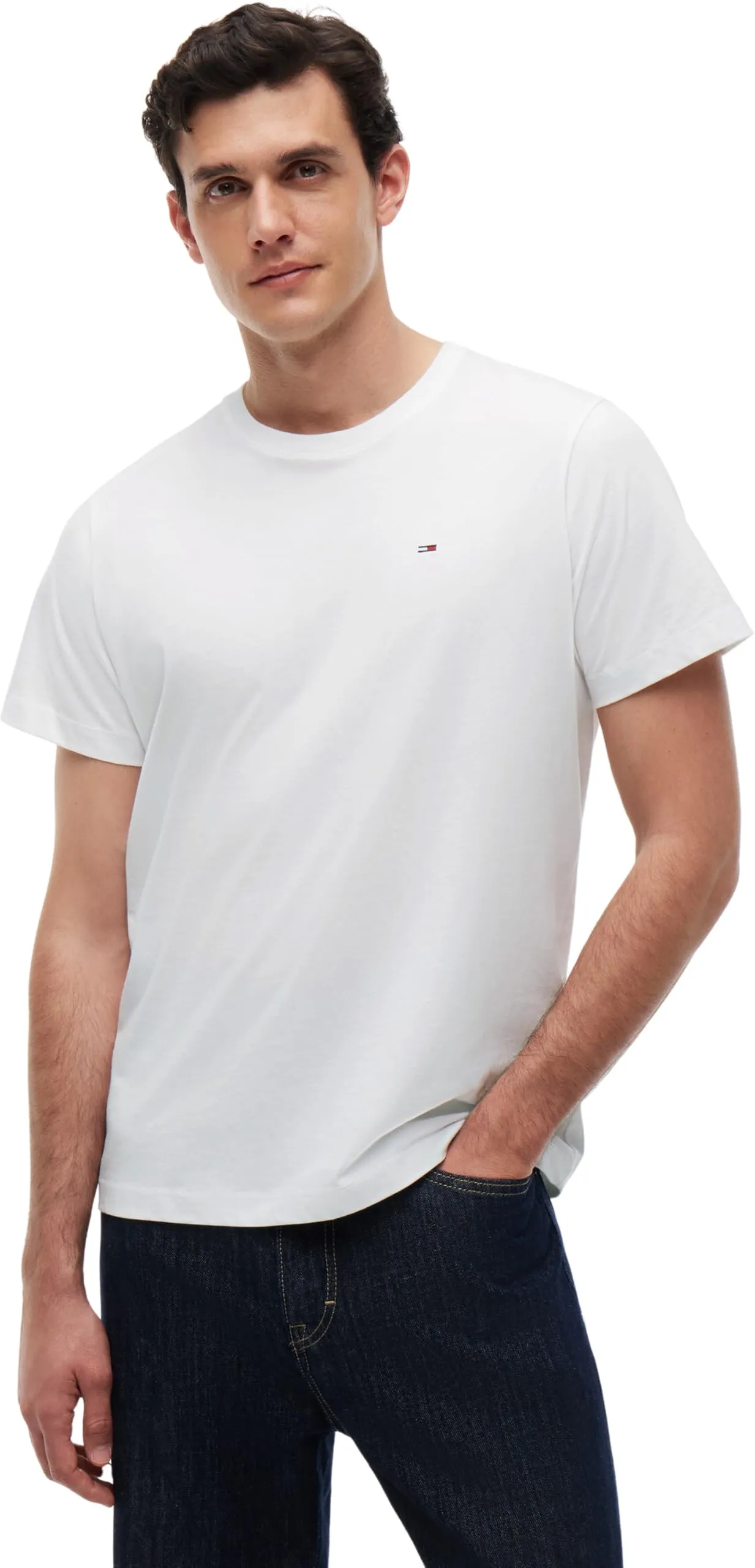 Tommy Jeans Tjm Slim Jersey C Neck Ext Maglietta