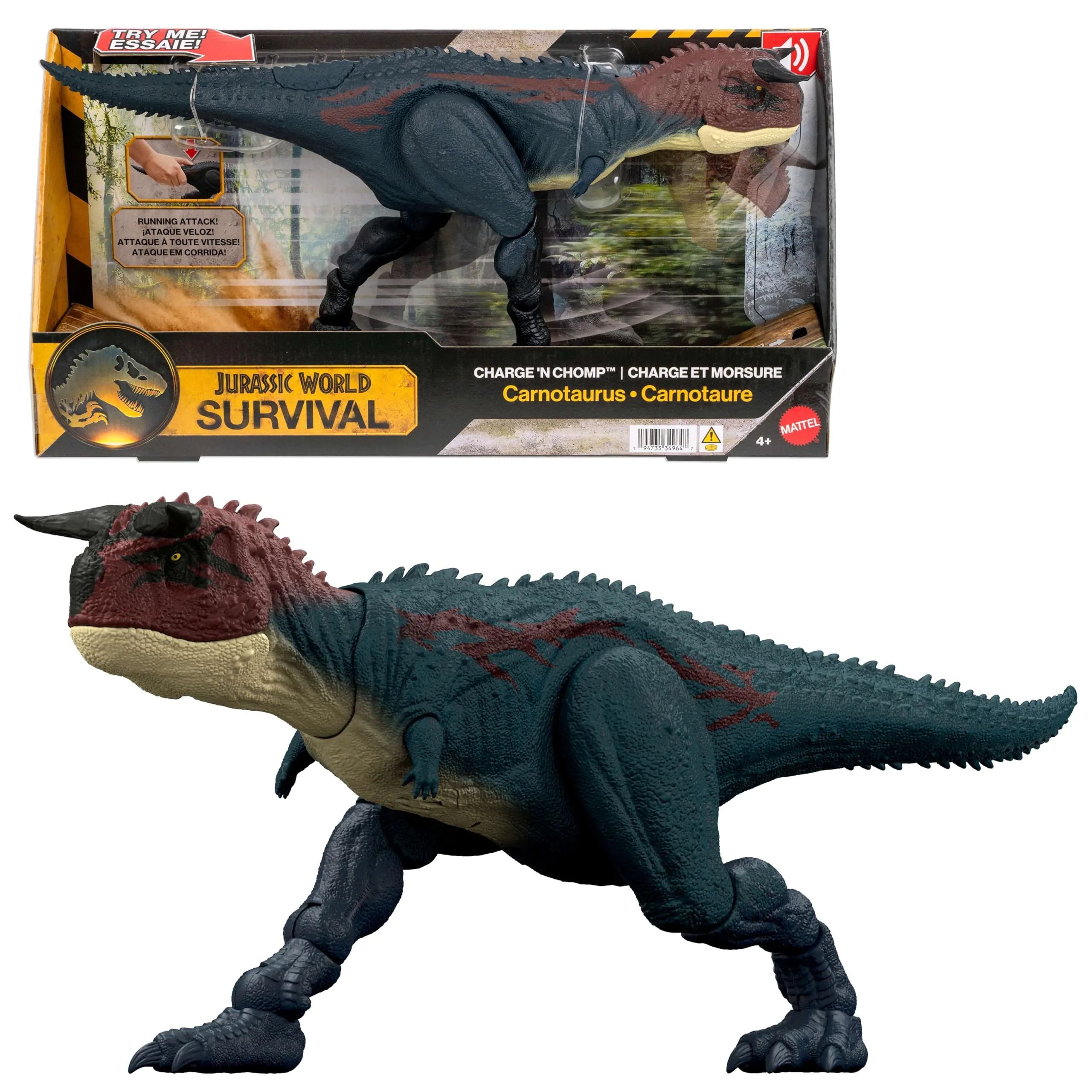 Jurassic World - Action Figure Dinosauro Attacco JKG85