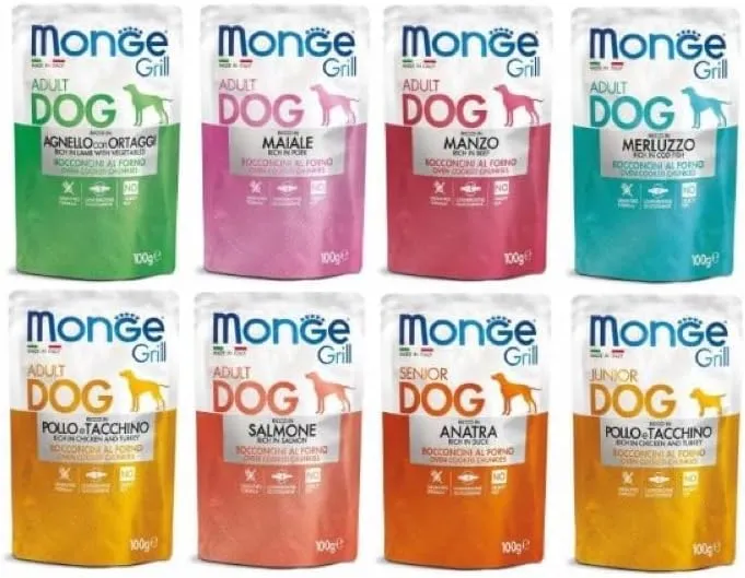 Monge Grill Bustine Umido per Cane – 24x100g: Gusti Assortiti