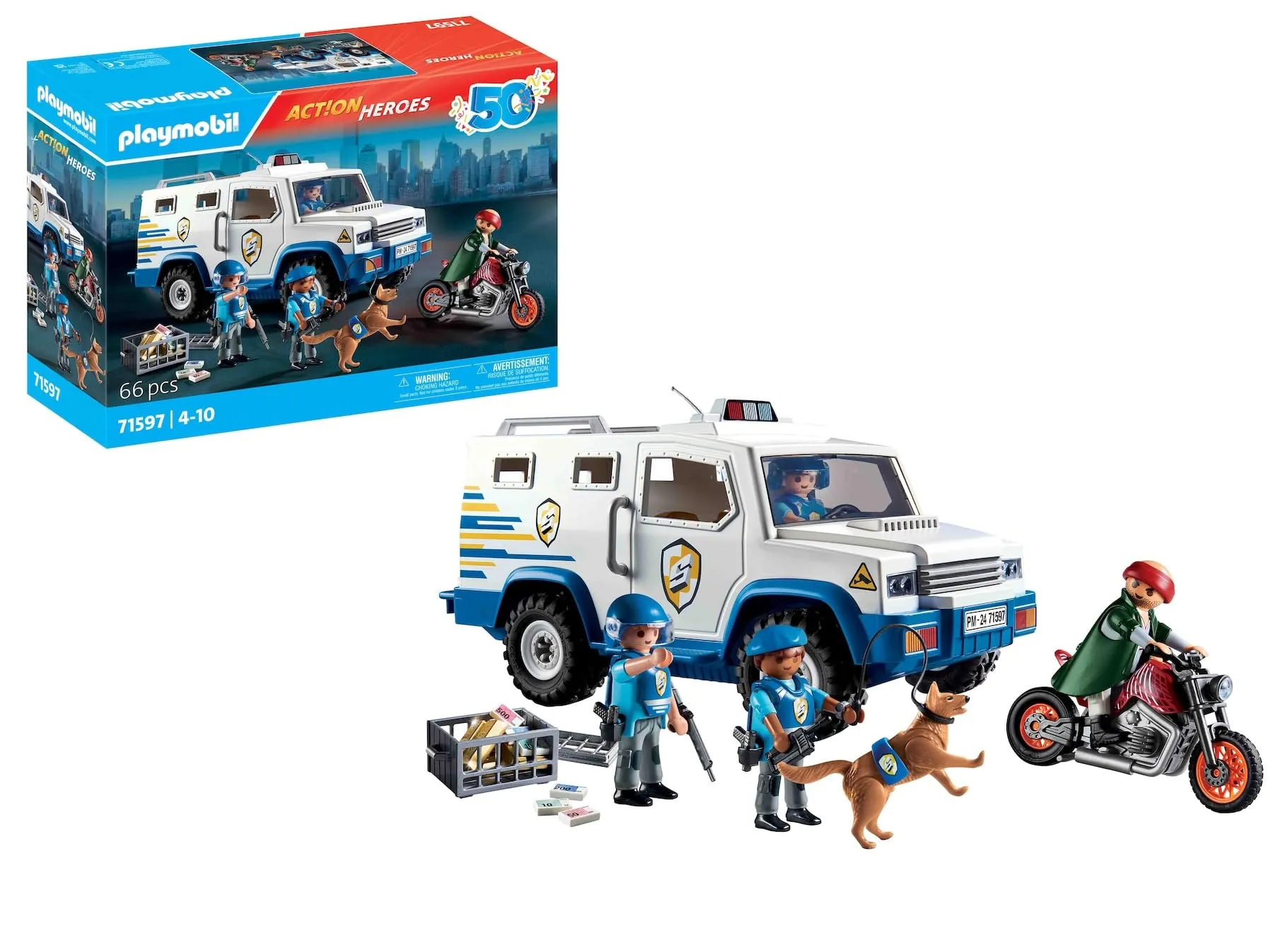 PLAYMOBIL Action Heroes 71597 Furgone Portavalori