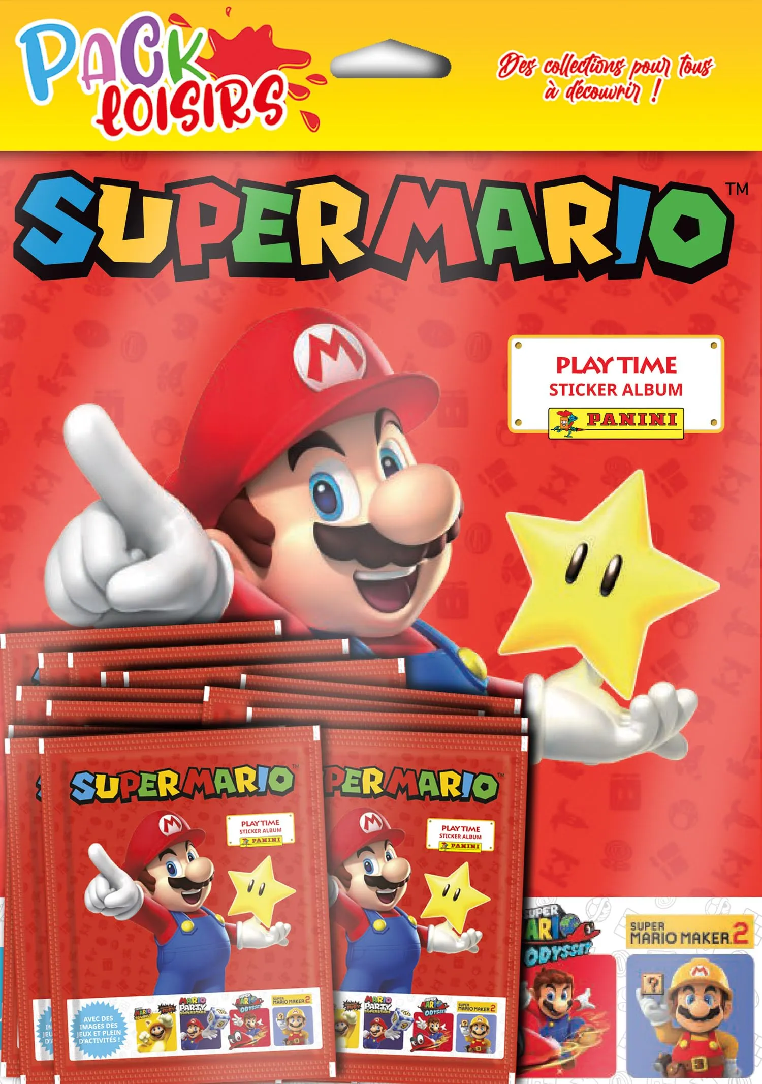 Panini Super Mario Pack Tempo Libero Album + 50 Bustine