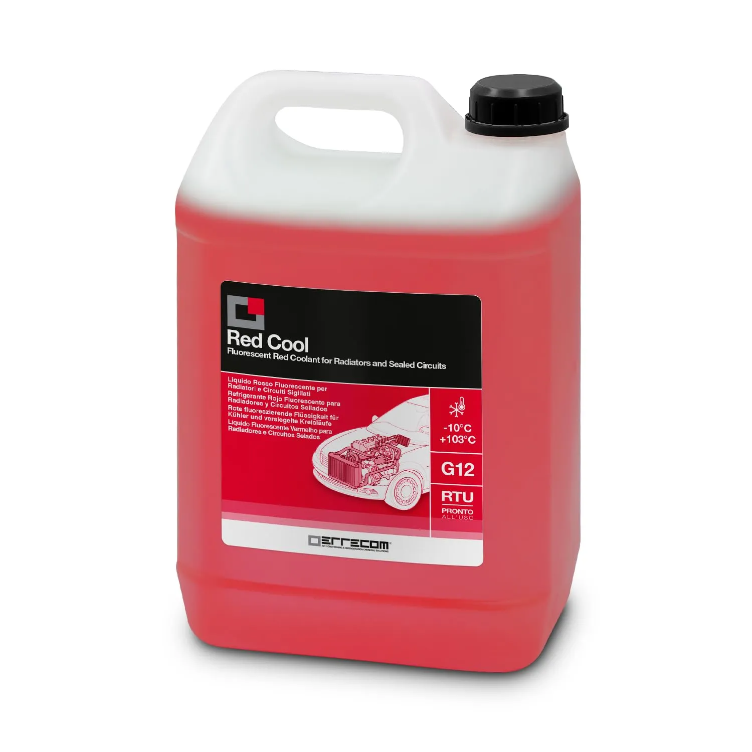 Errecom Red Cool Liquido Radiatore Rosso G12 -10°C/+103°C 5 Litri