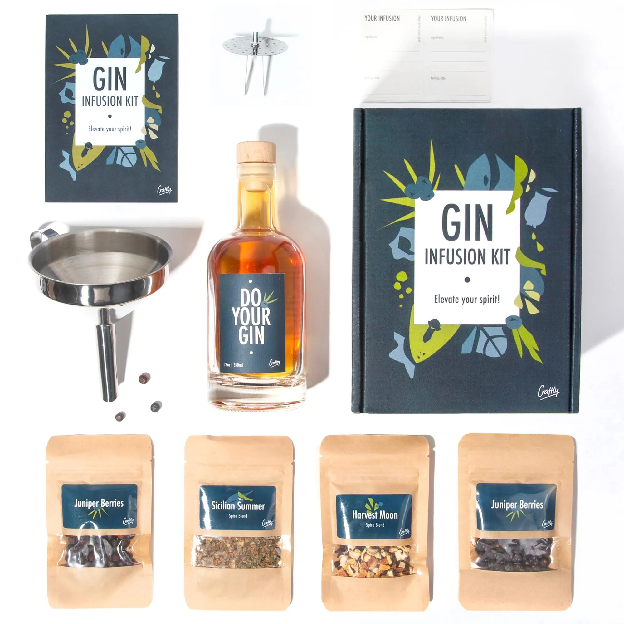 Kit Infusione Gin Fai da Te by Craftly: Esplora Nuovi Sapori e Crea Cocktail Unici