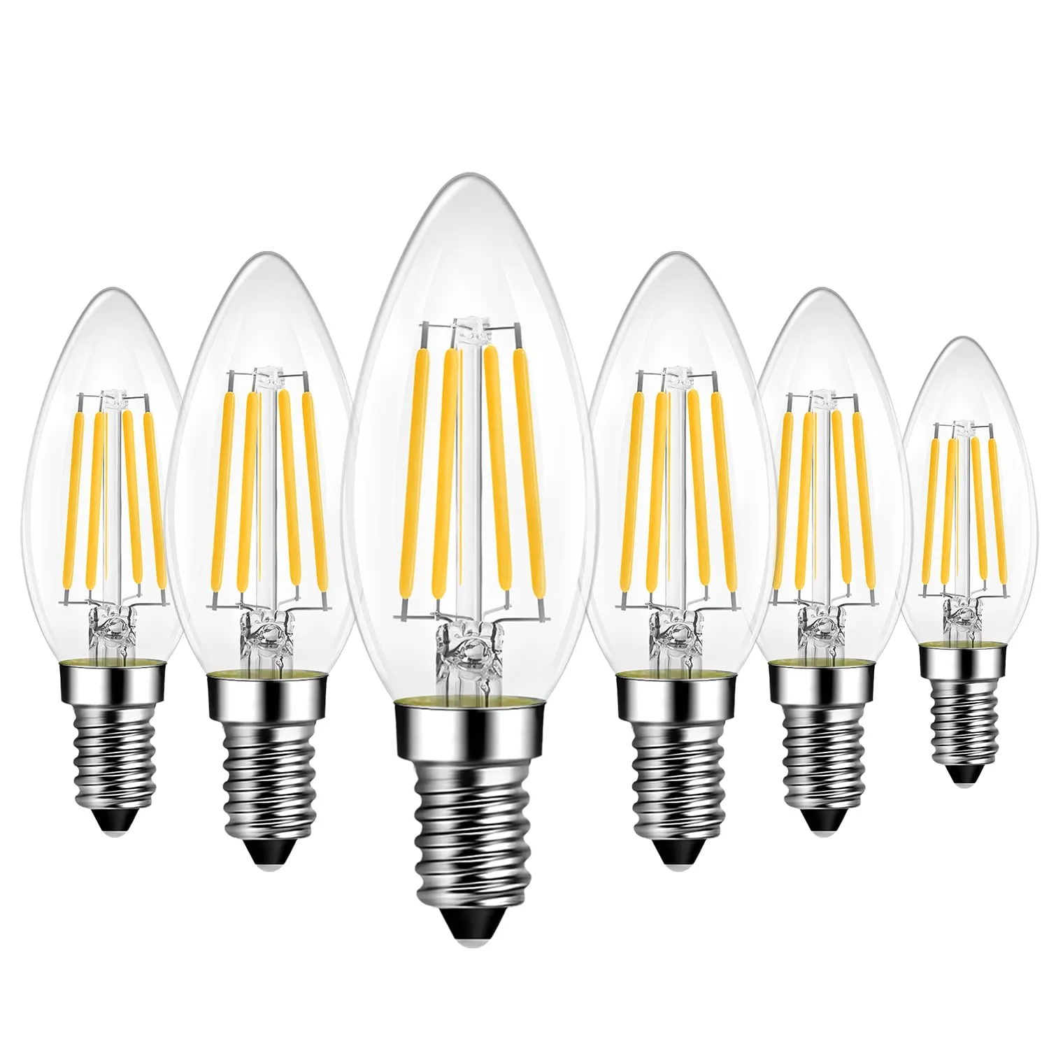 LVWIT Lampadine Filamento LED E14 - Confezione da 6