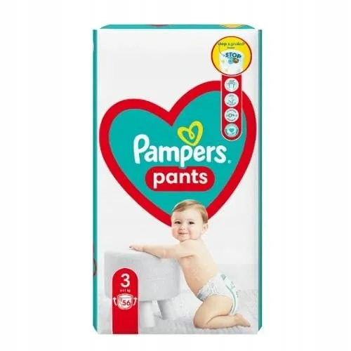 Pampers Baby-Dry Pannolini Misura 3 (6-10 kg) - 56 Pezzi