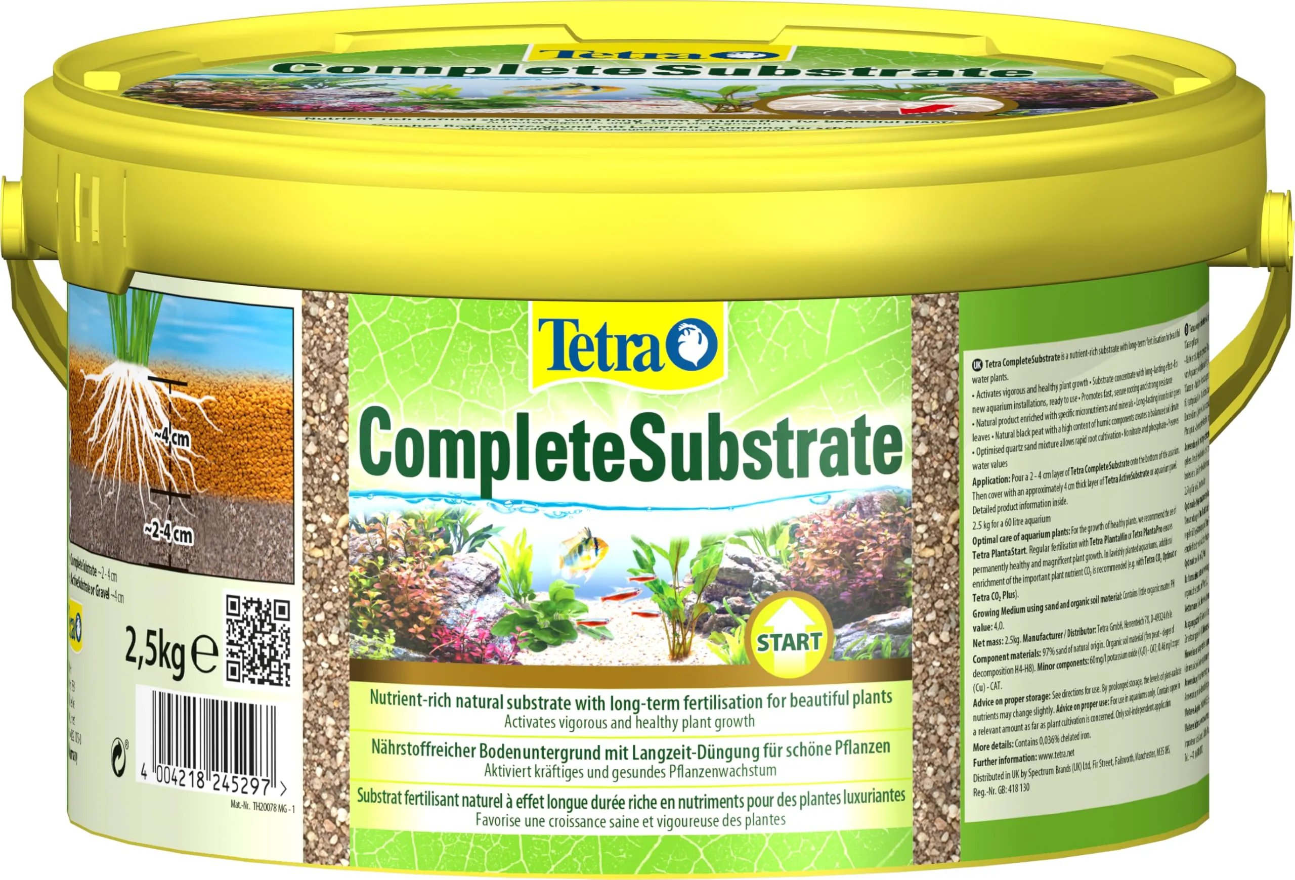 Tetra Complete Substrate - Substrato Fertilizzante a Lunga Durata per Acquari
