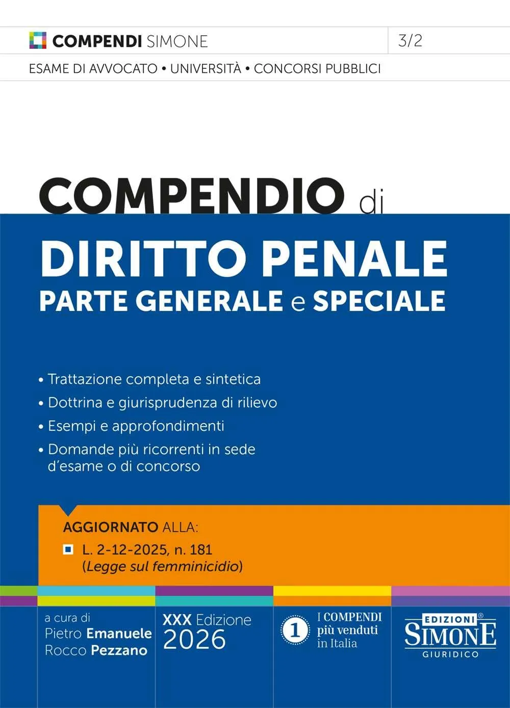 Compendio di Diritto Penale Parte Generale e Speciale 2026
