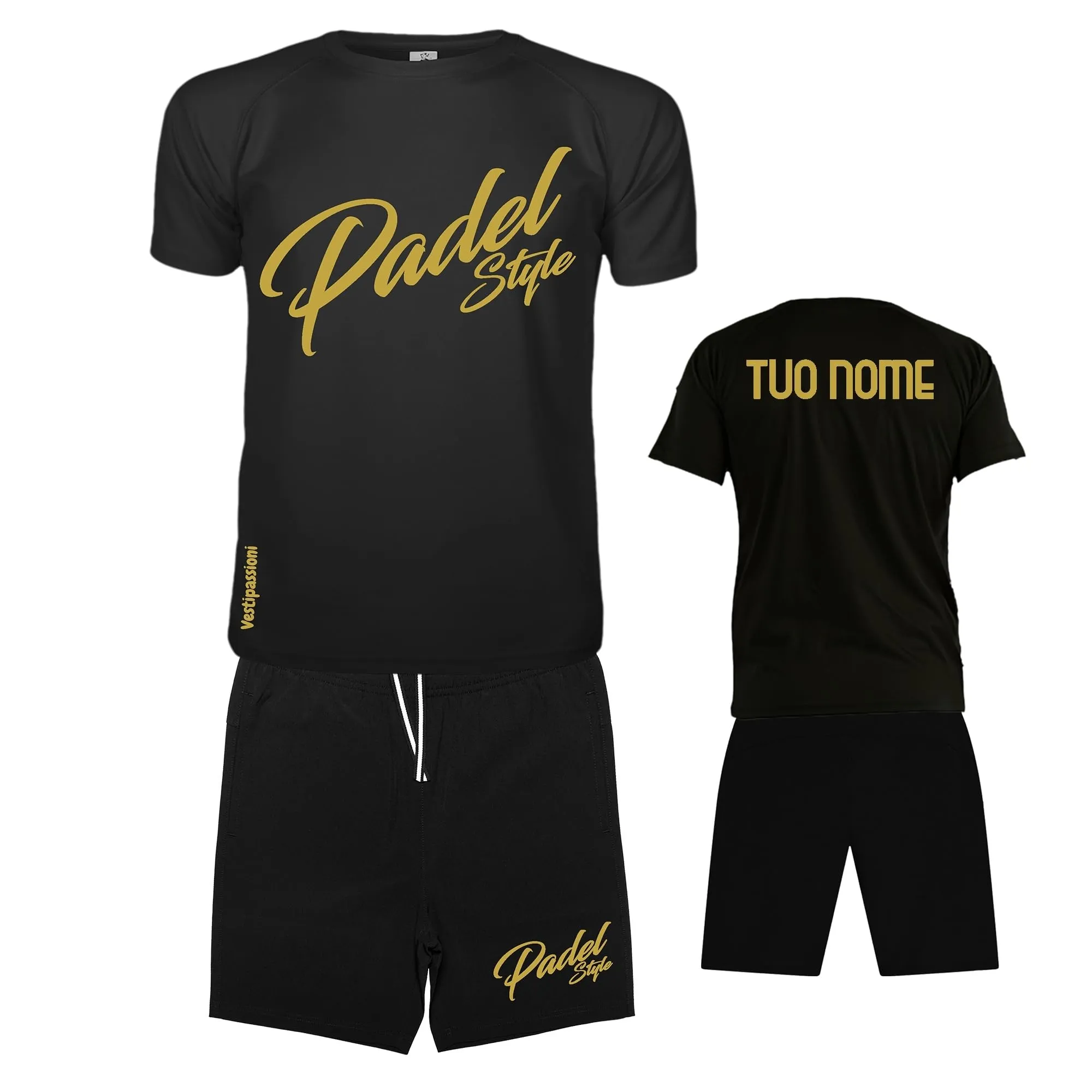 Vestipassioni Completo Padel Personalizzabile Traspirante Uomo - Made in Italy